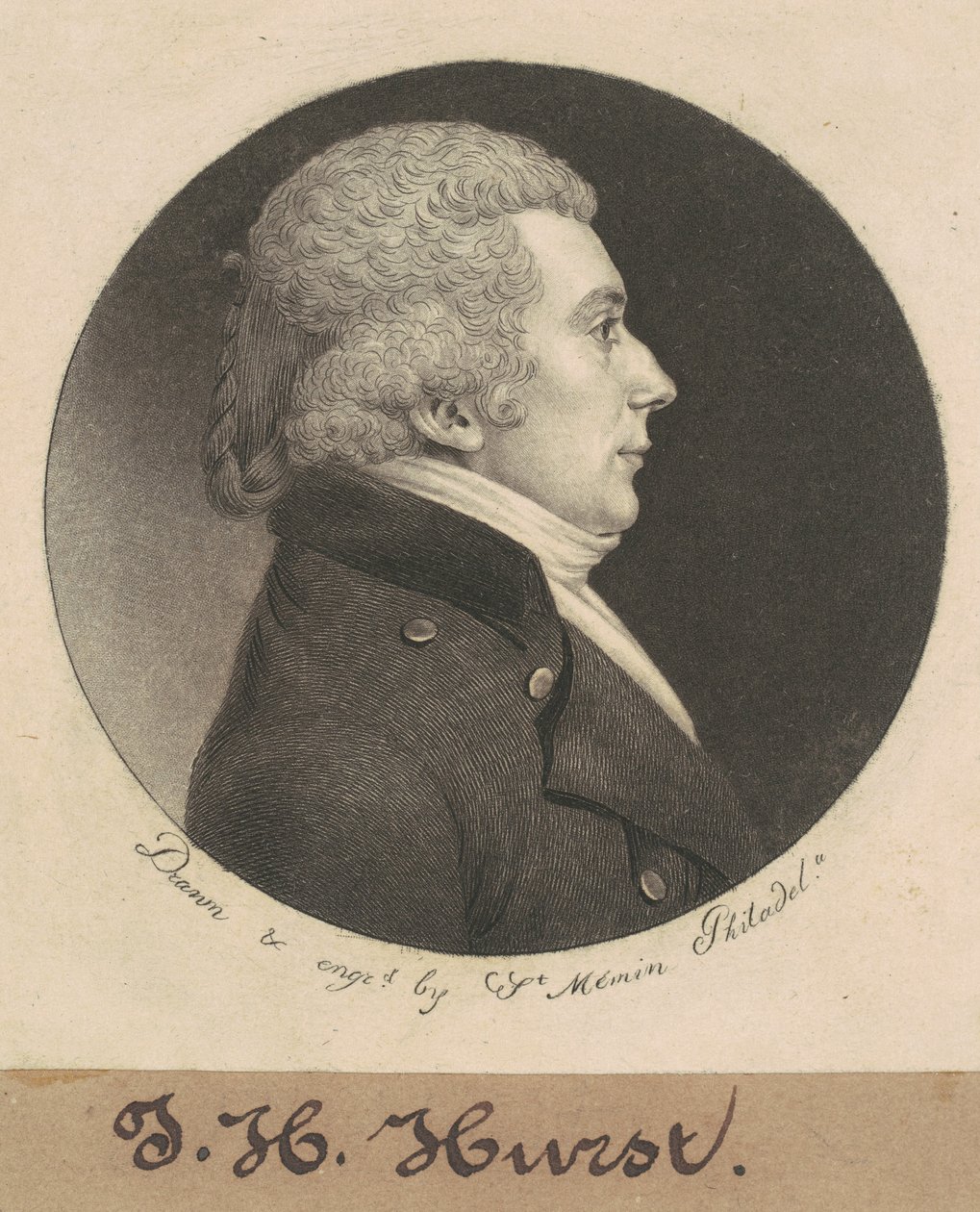 William Hurst autorstwa Charles B. J. Févret de Saint Mémin
