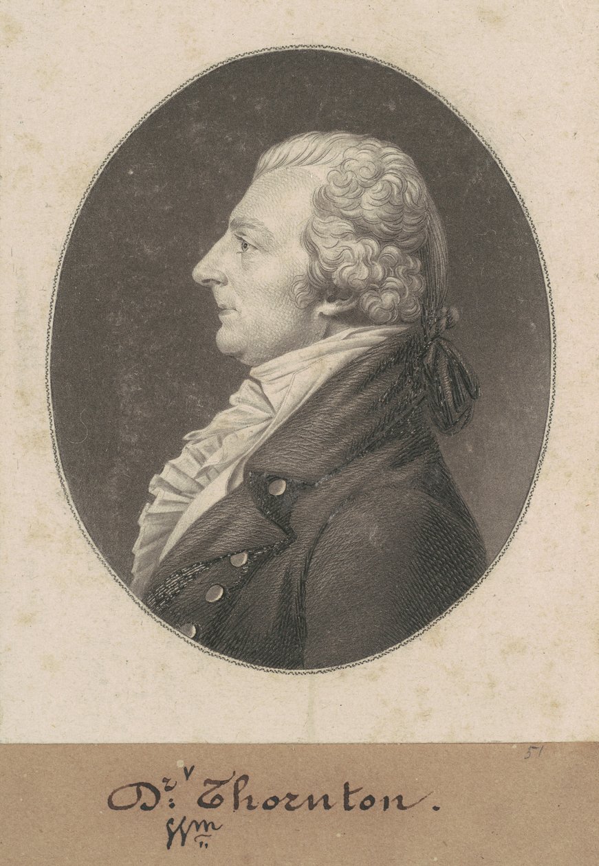 Williama Thorntona autorstwa Charles B. J. Févret de Saint Mémin