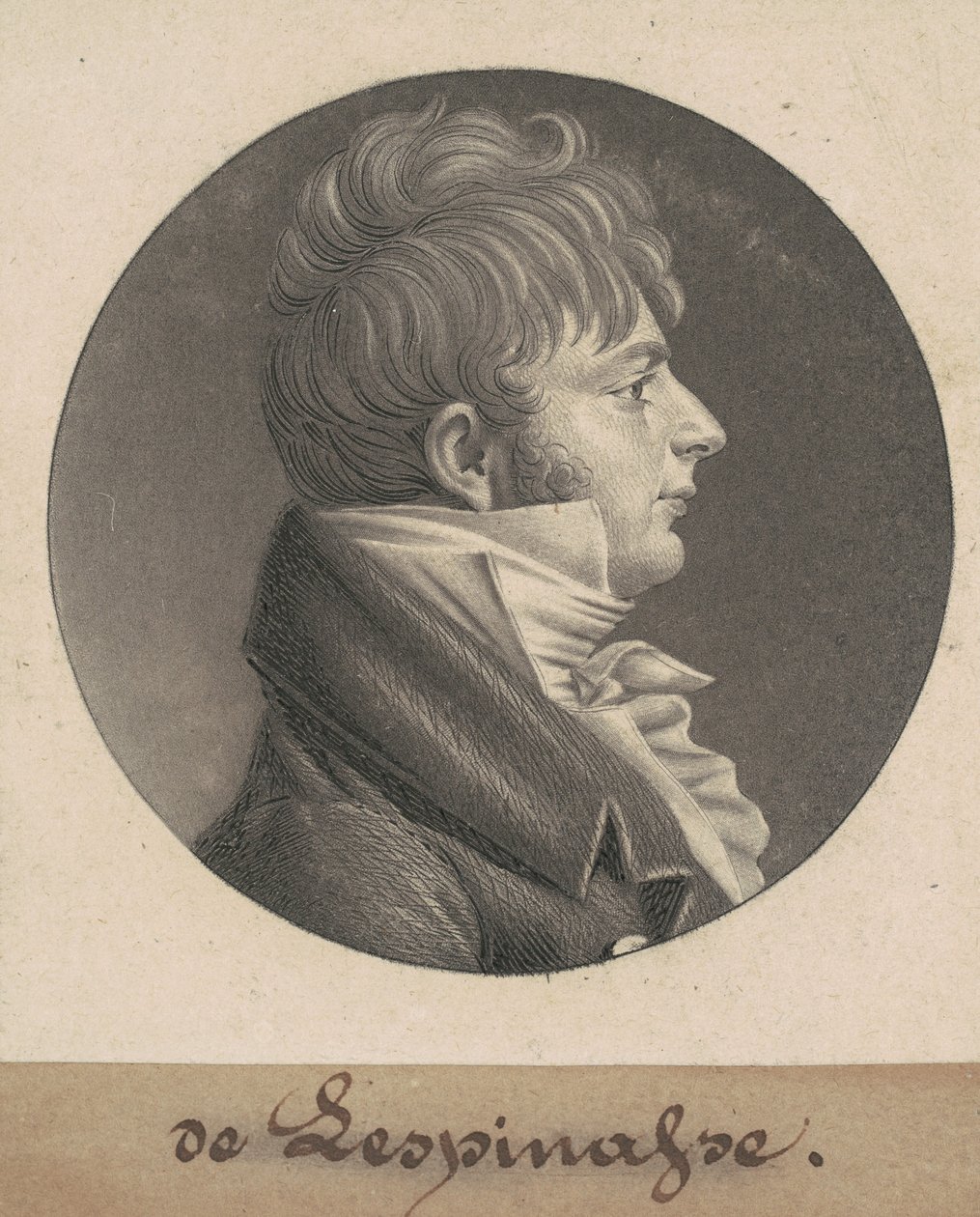przez Lespinasse autorstwa Charles B. J. Févret de Saint Mémin