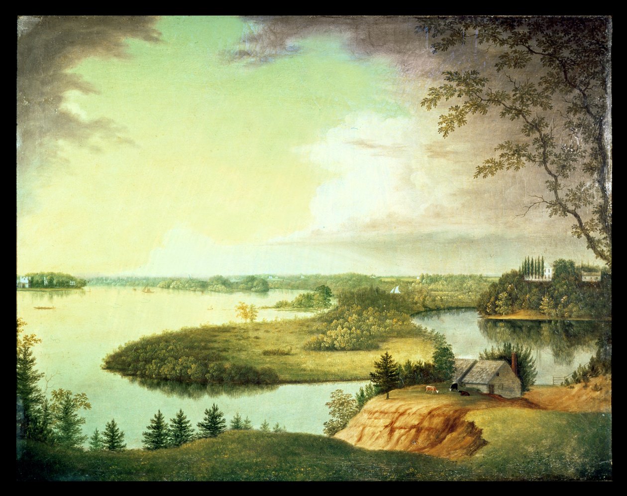 Delaware River, niedaleko Bordentown, New Jersey autorstwa Charles B. Lawrence
