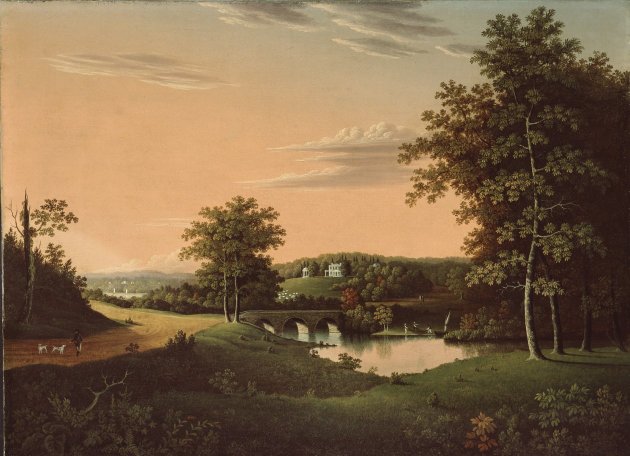 Point Breeze, posiadłość Josepha-Napoléona Bonaparte w Bordentown, New Jersey, 1817-20 autorstwa Charles B. Lawrence