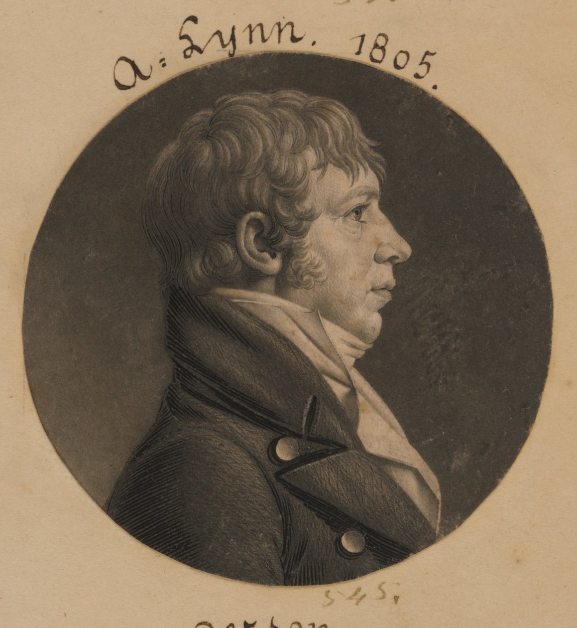 Adam Lynn autorstwa Charles Balthazar Julien Févret de Saint-Mémin