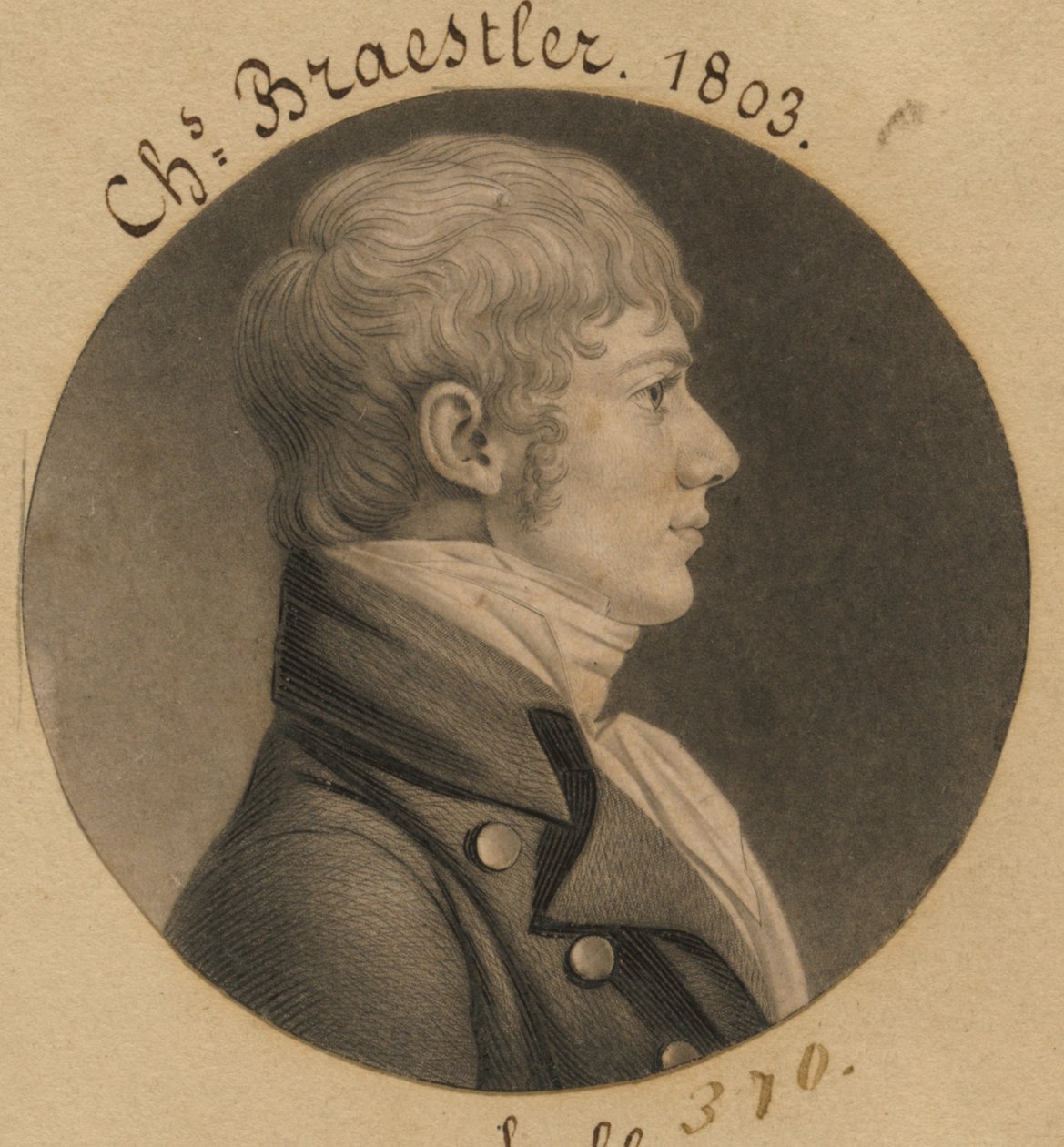 Charles Braestler autorstwa Charles Balthazar Julien Févret de Saint-Mémin