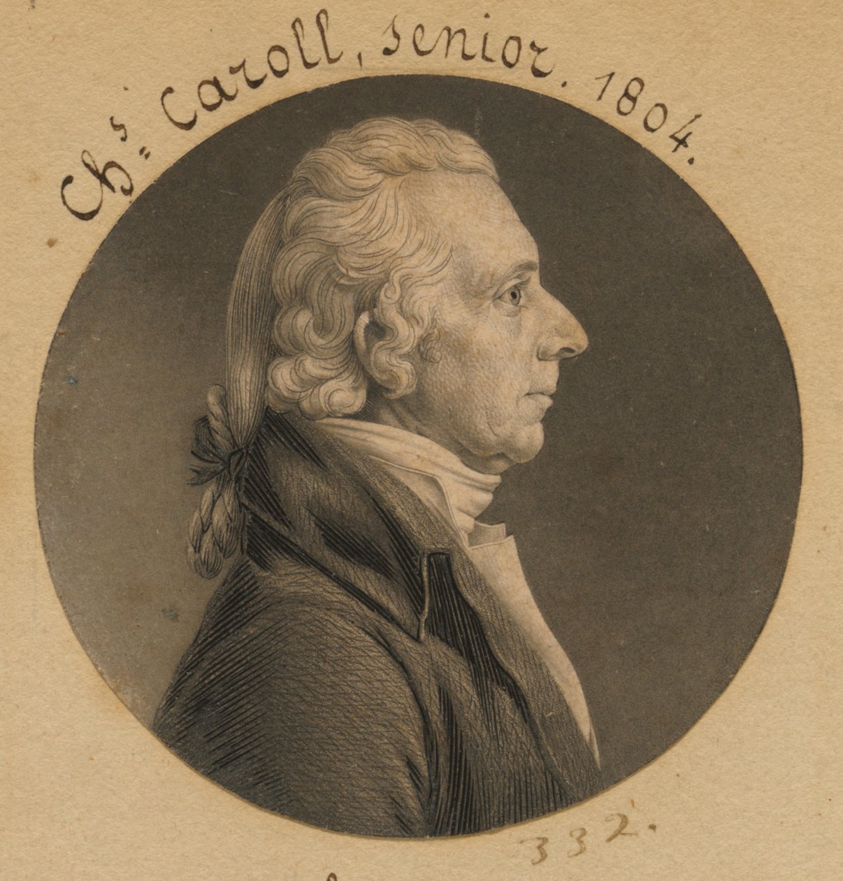 Charles Carroll autorstwa Charles Balthazar Julien Févret de Saint-Mémin