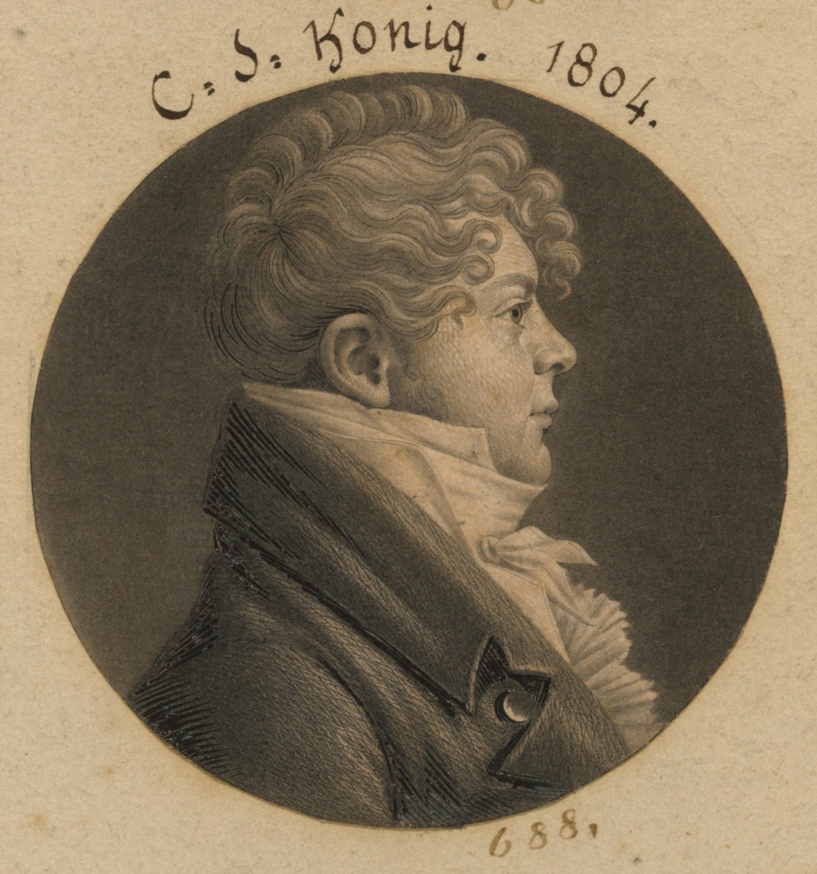 Christian Simon König autorstwa Charles Balthazar Julien Févret de Saint-Mémin