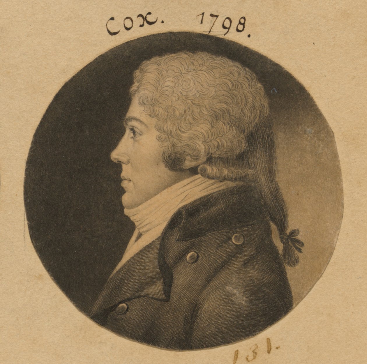 Cox autorstwa Charles Balthazar Julien Févret de Saint-Mémin