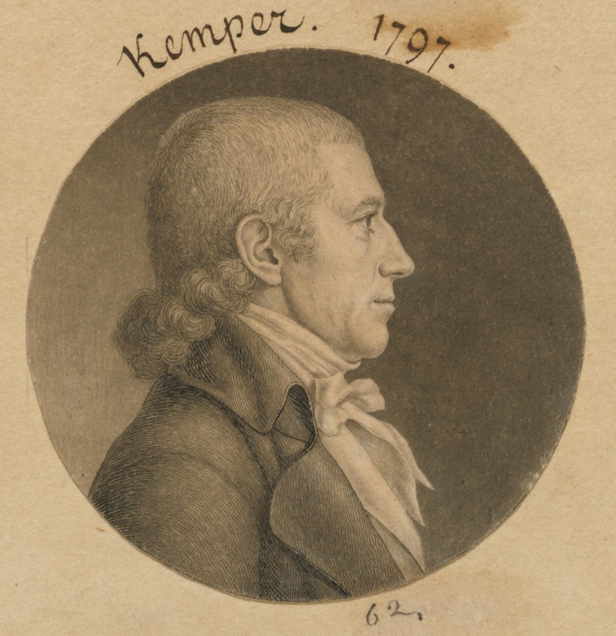 Daniel Kemper autorstwa Charles Balthazar Julien Févret de Saint-Mémin