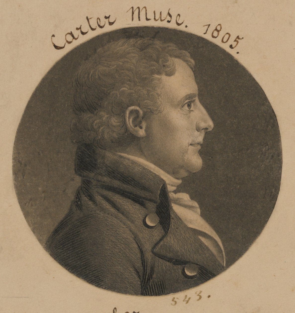 Edward Carter autorstwa Charles Balthazar Julien Févret de Saint-Mémin