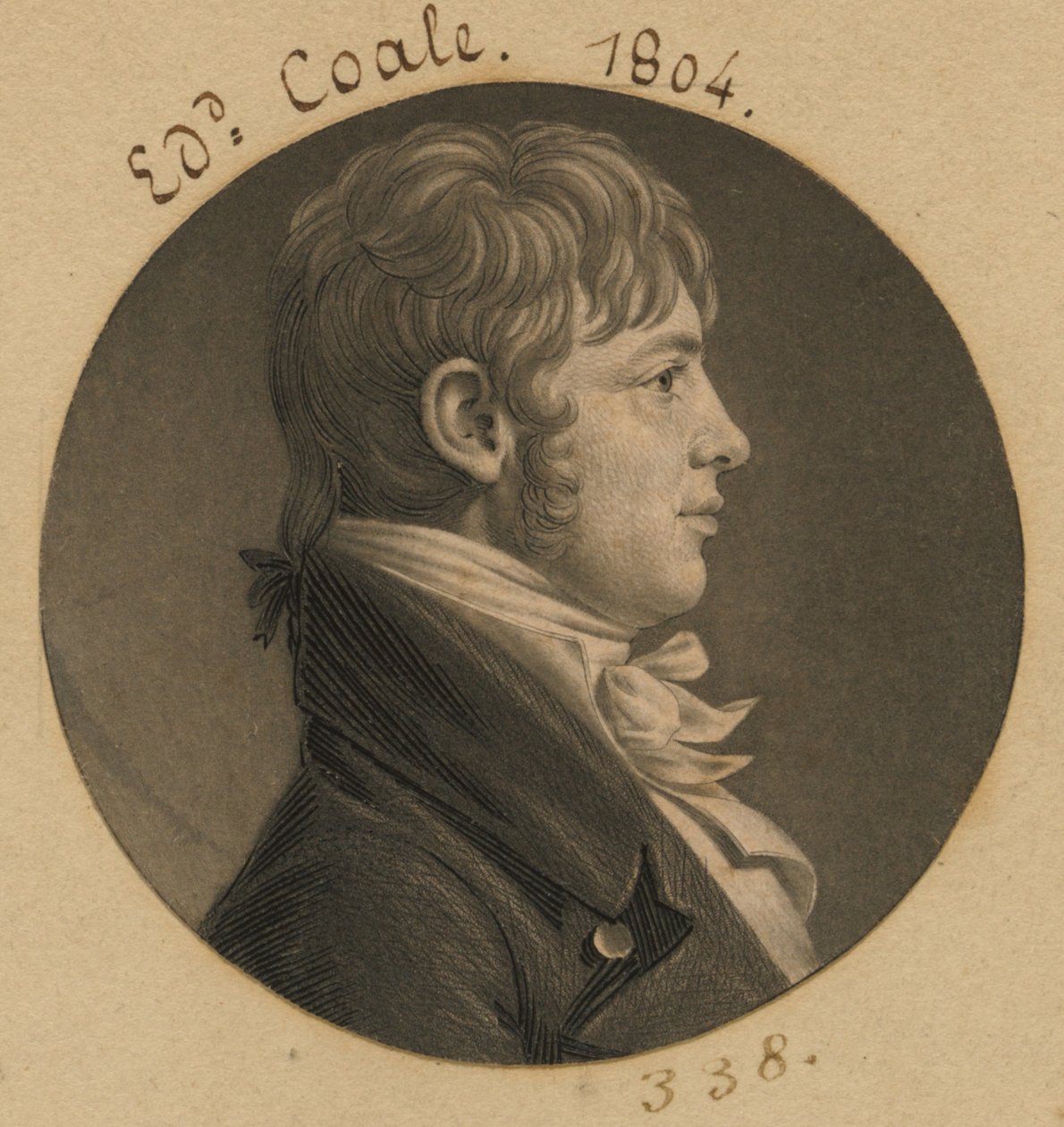 Edward Johnson Coale autorstwa Charles Balthazar Julien Févret de Saint-Mémin