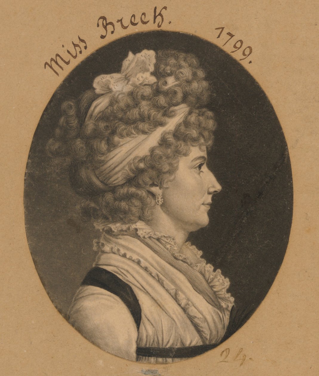 Hannah Breck autorstwa Charles Balthazar Julien Févret de Saint-Mémin