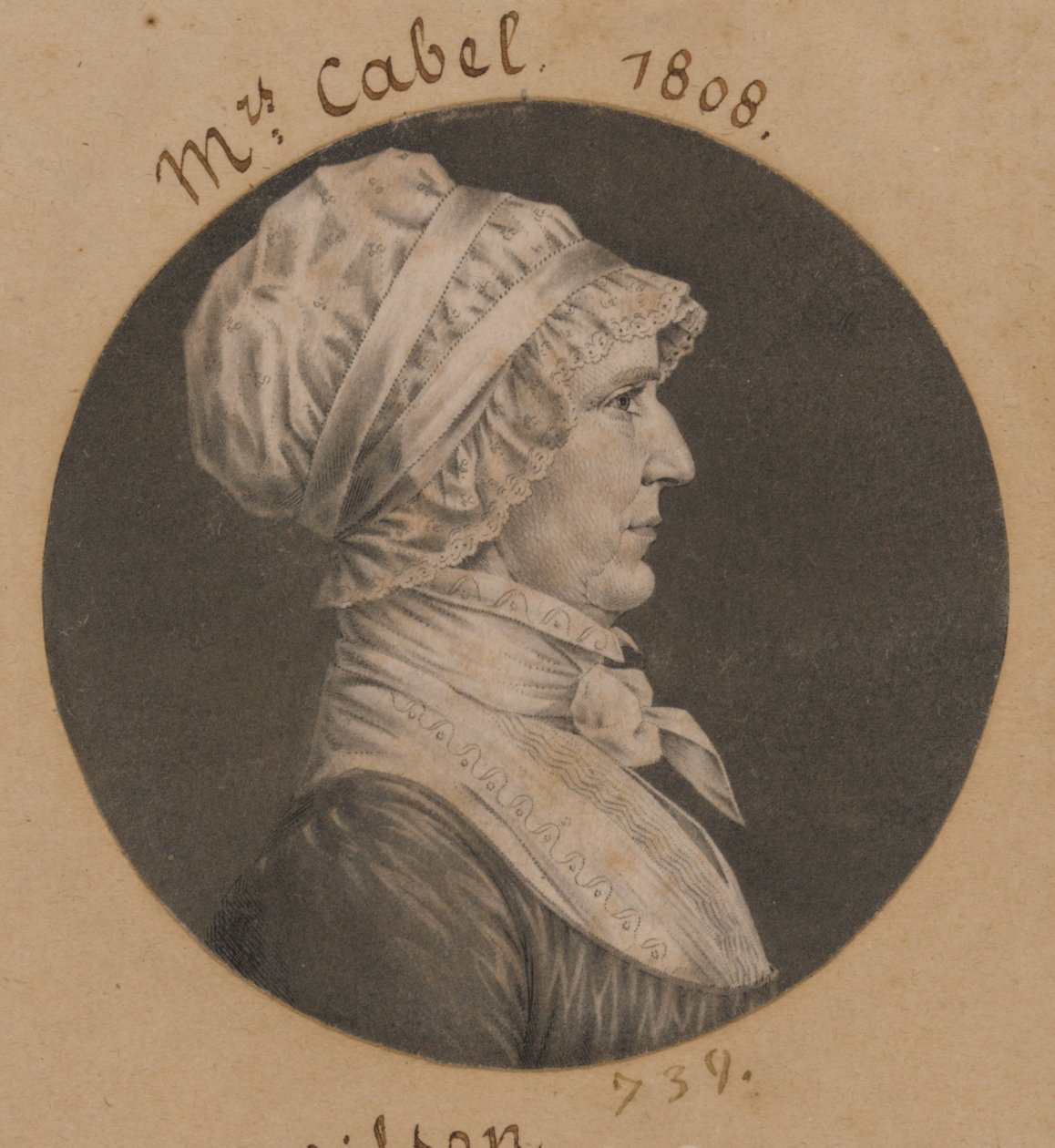 Hannah Carrington Cabell autorstwa Charles Balthazar Julien Févret de Saint-Mémin