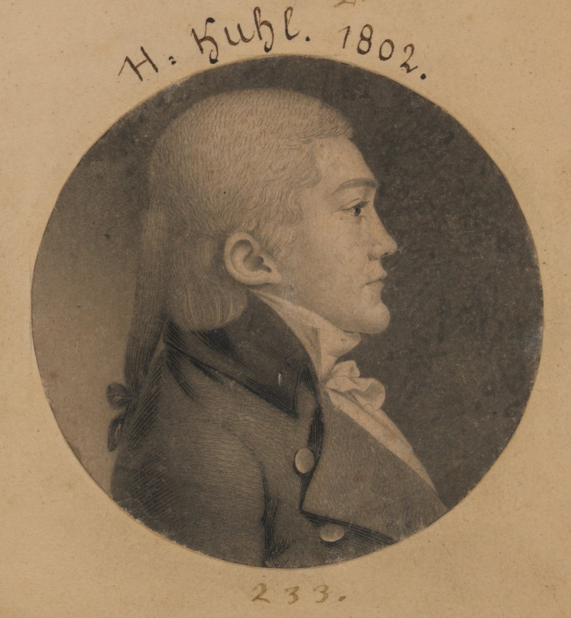Henry Kuhl autorstwa Charles Balthazar Julien Févret de Saint-Mémin