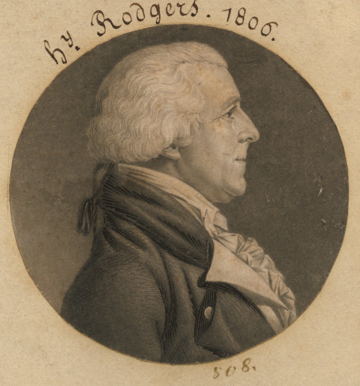 Henry Rogers autorstwa Charles Balthazar Julien Févret de Saint-Mémin