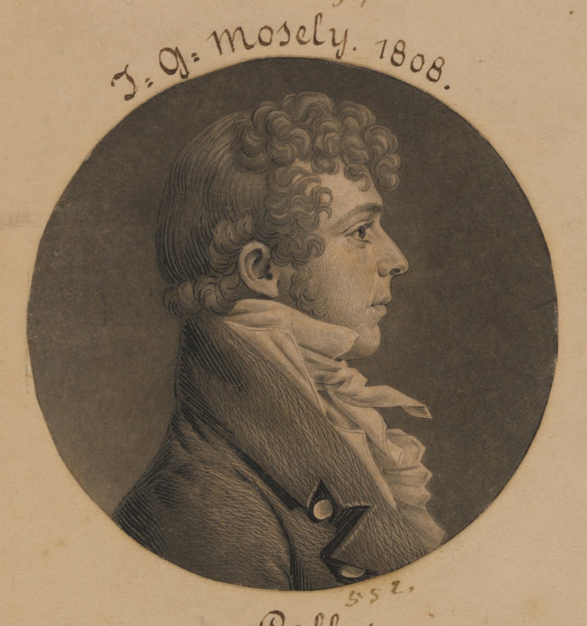 J. G. Mosely autorstwa Charles Balthazar Julien Févret de Saint-Mémin