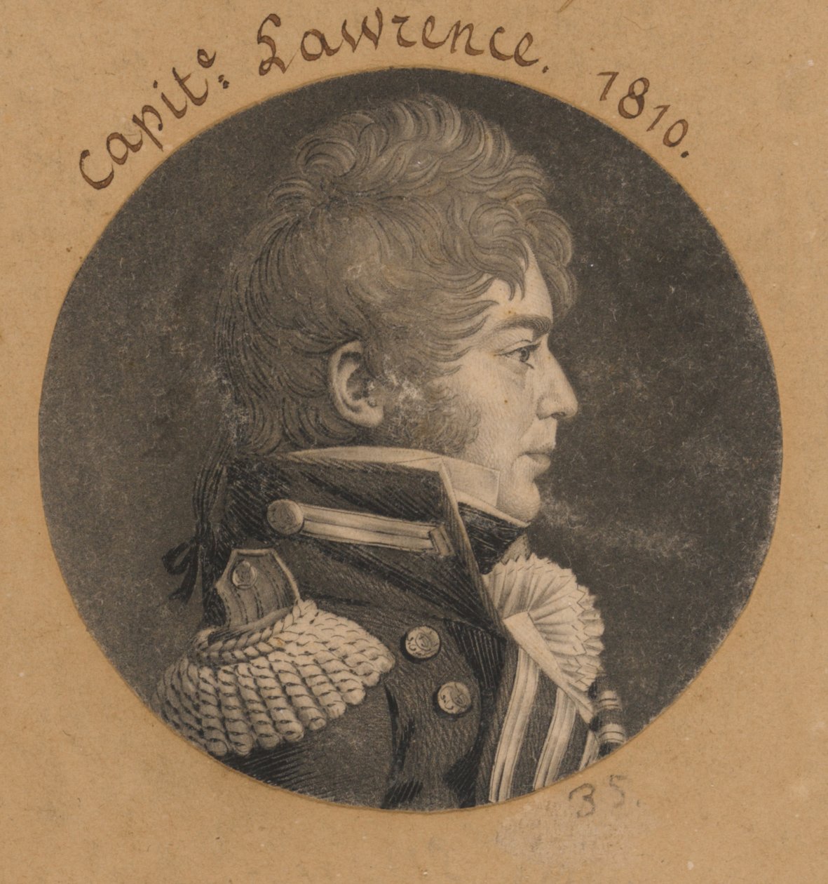 James Lawrence autorstwa Charles Balthazar Julien Févret de Saint-Mémin