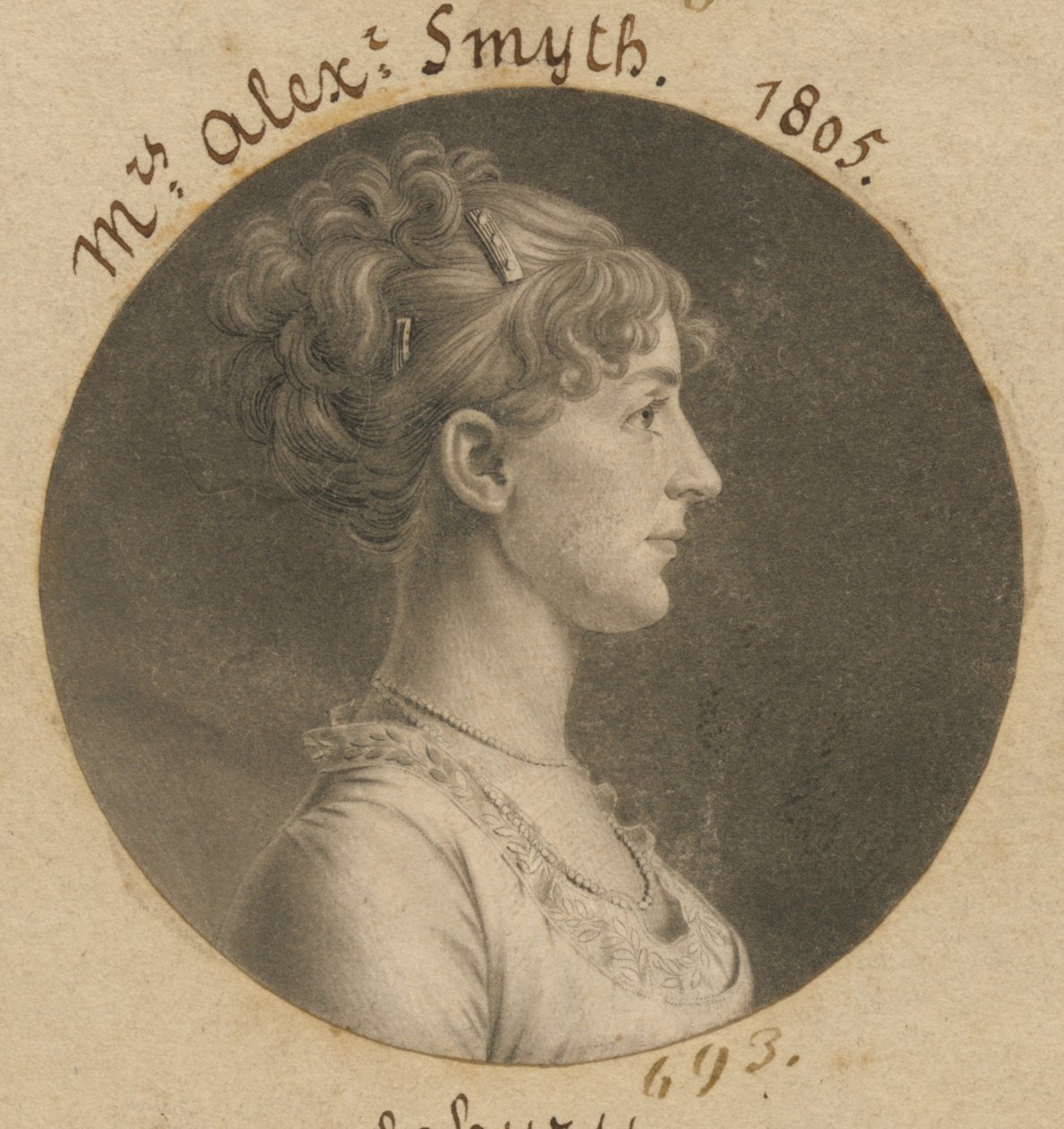 Jane Barr Stuart Newton autorstwa Charles Balthazar Julien Févret de Saint-Mémin