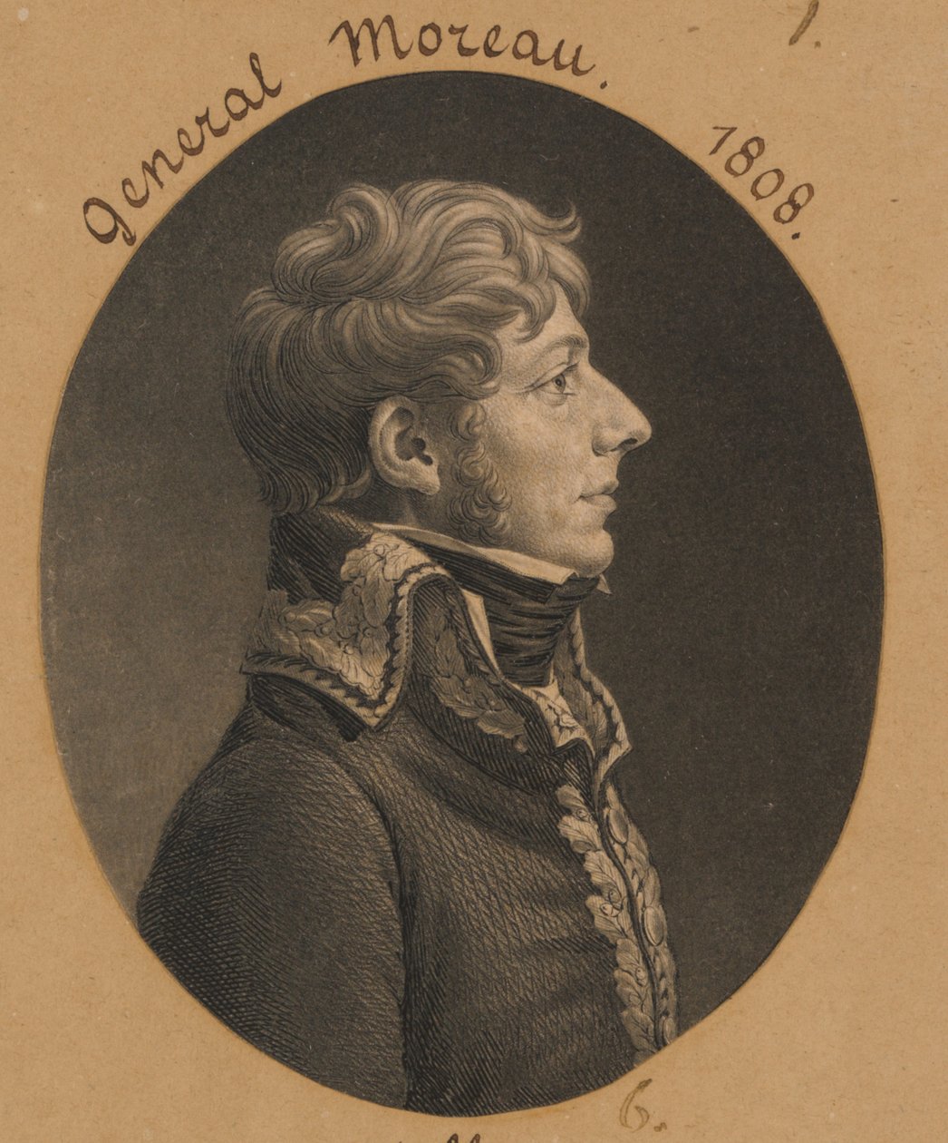 Jean-Victor Moreau autorstwa Charles Balthazar Julien Févret de Saint-Mémin