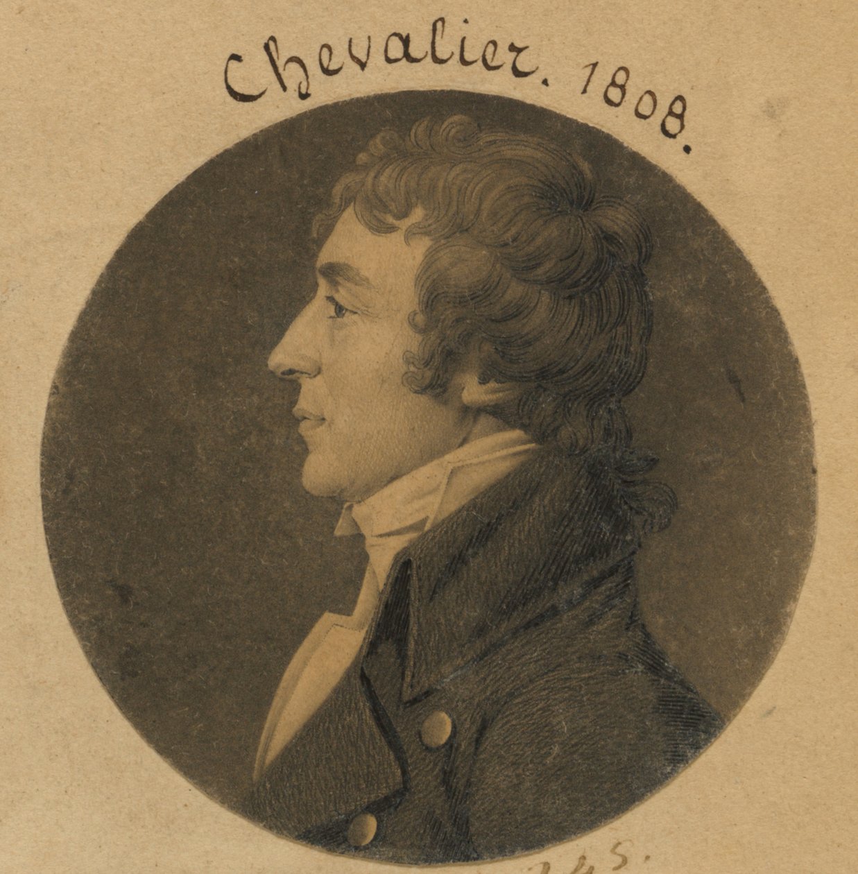 John Augustus Chevallie autorstwa Charles Balthazar Julien Févret de Saint-Mémin