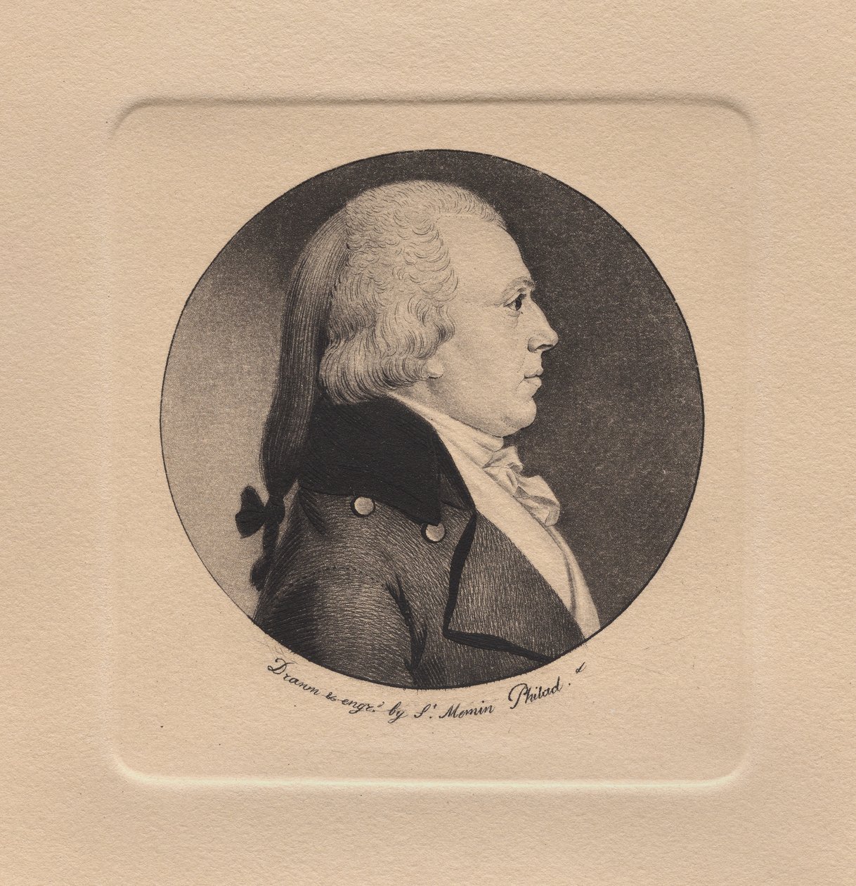 John Bohlen autorstwa Charles Balthazar Julien Févret de Saint-Mémin