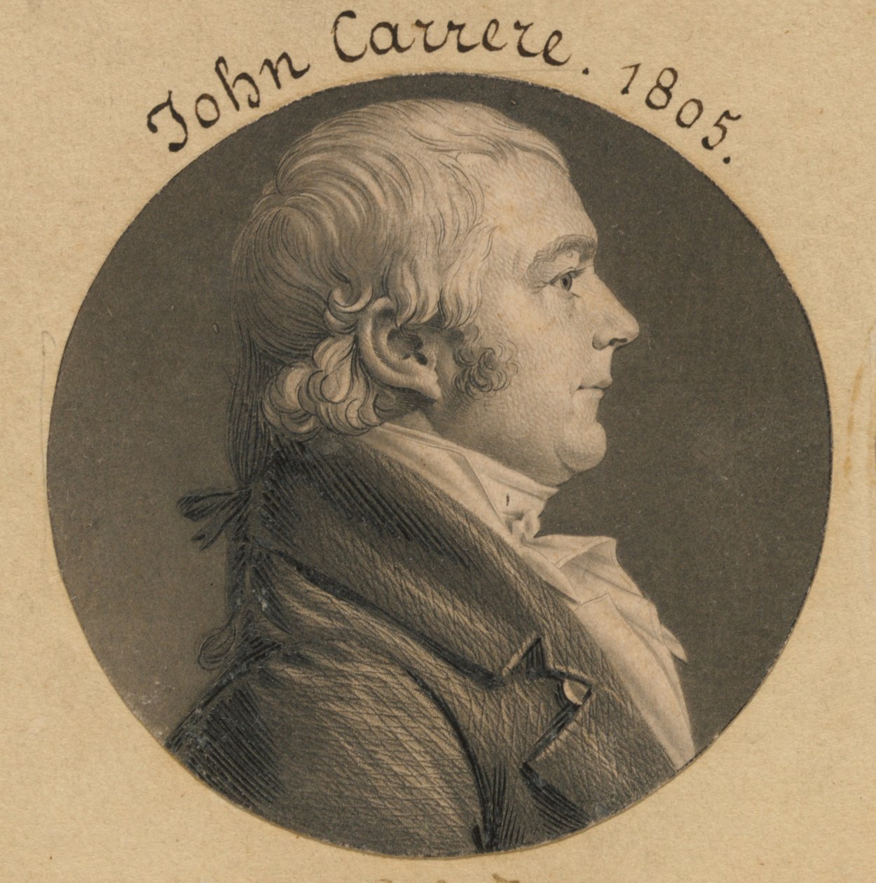 John Carrere autorstwa Charles Balthazar Julien Févret de Saint-Mémin