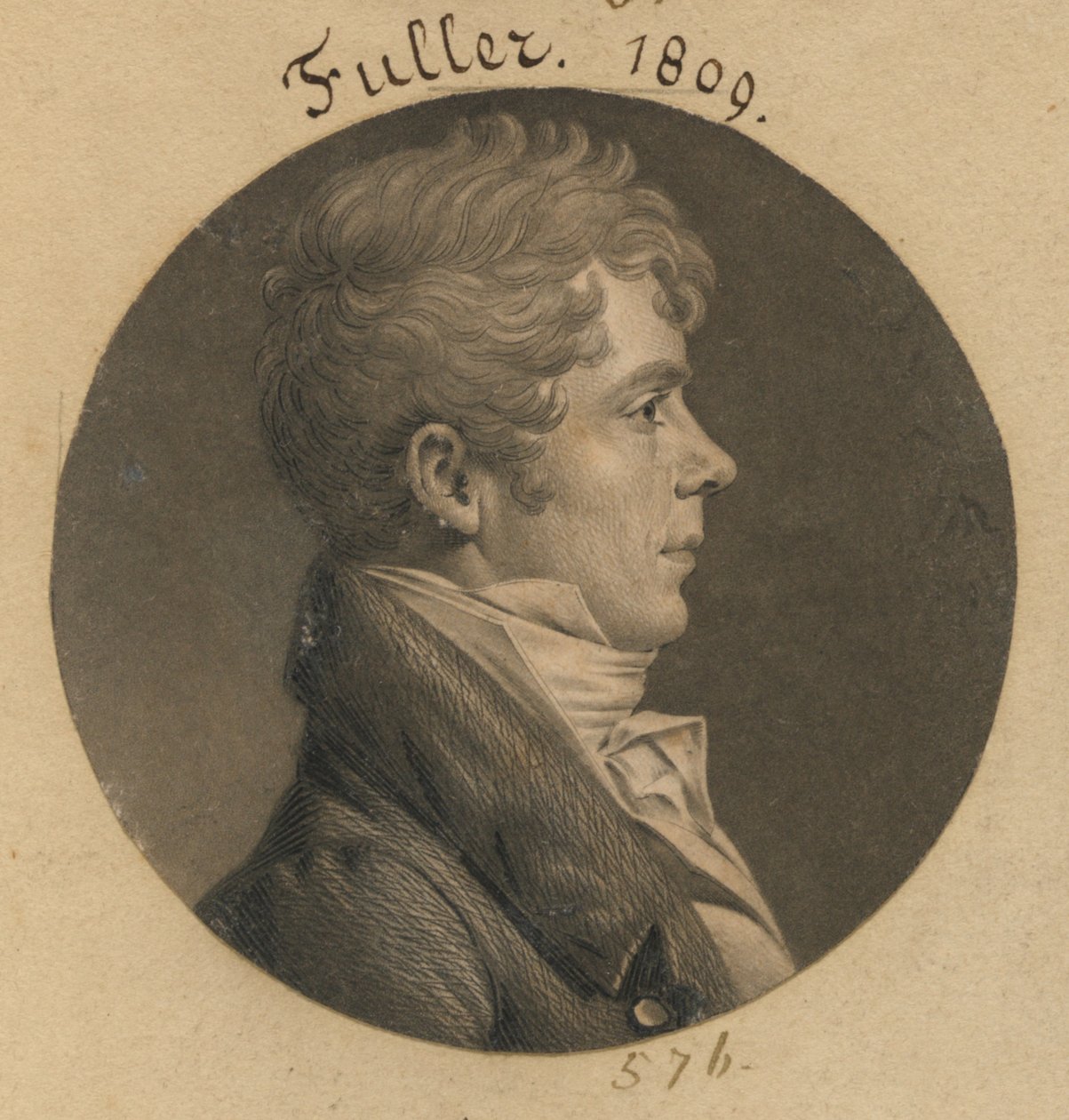 John Coles III autorstwa Charles Balthazar Julien Févret de Saint-Mémin