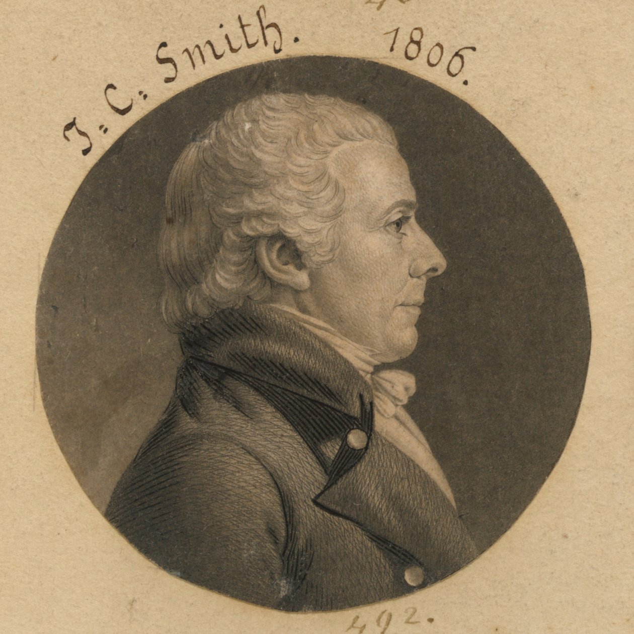 John Cotton Smith autorstwa Charles Balthazar Julien Févret de Saint-Mémin