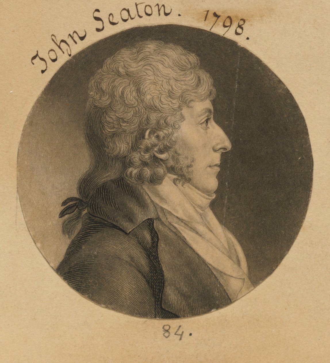John Curzon Seton autorstwa Charles Balthazar Julien Févret de Saint-Mémin
