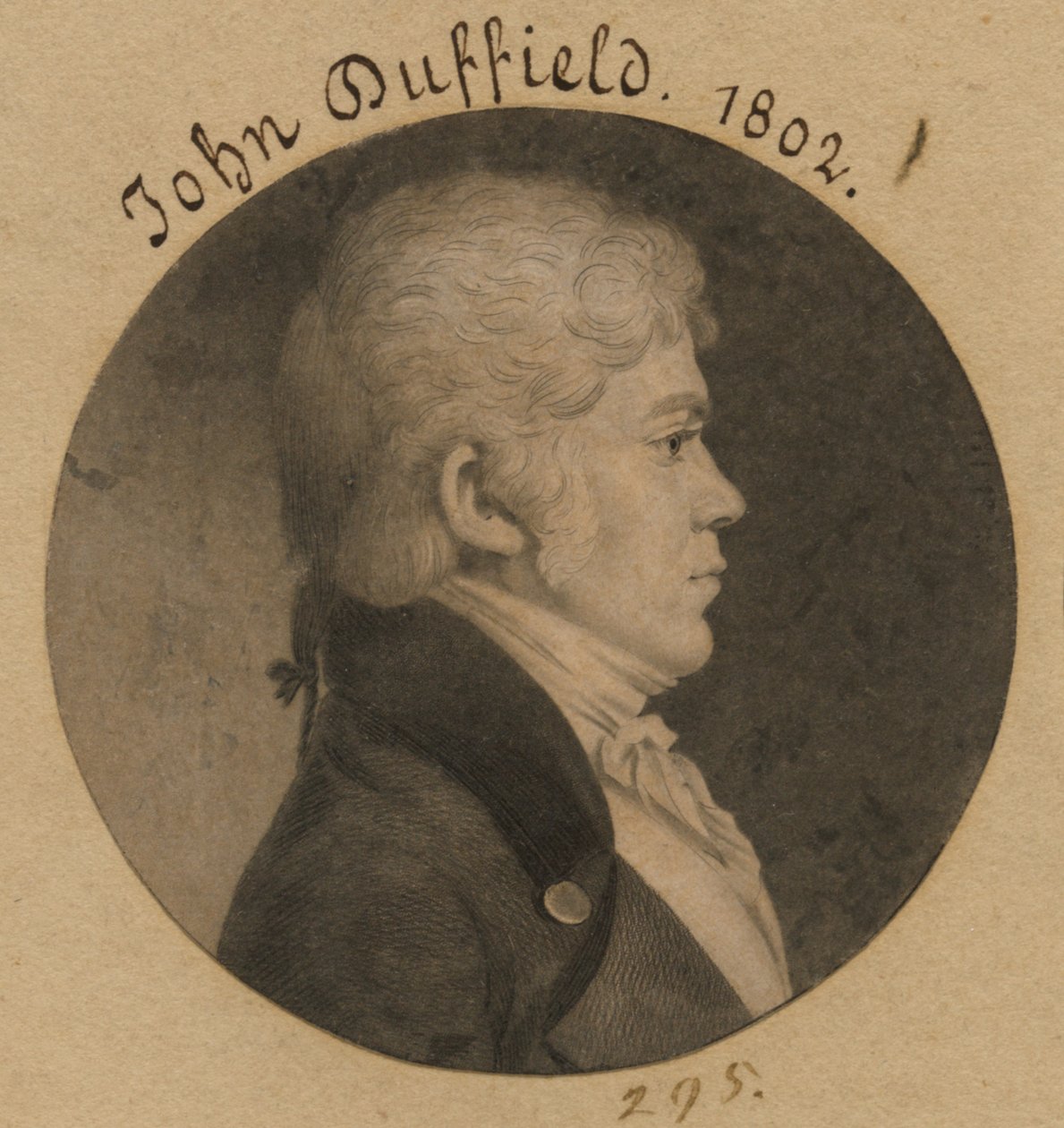 John Duffield autorstwa Charles Balthazar Julien Févret de Saint-Mémin