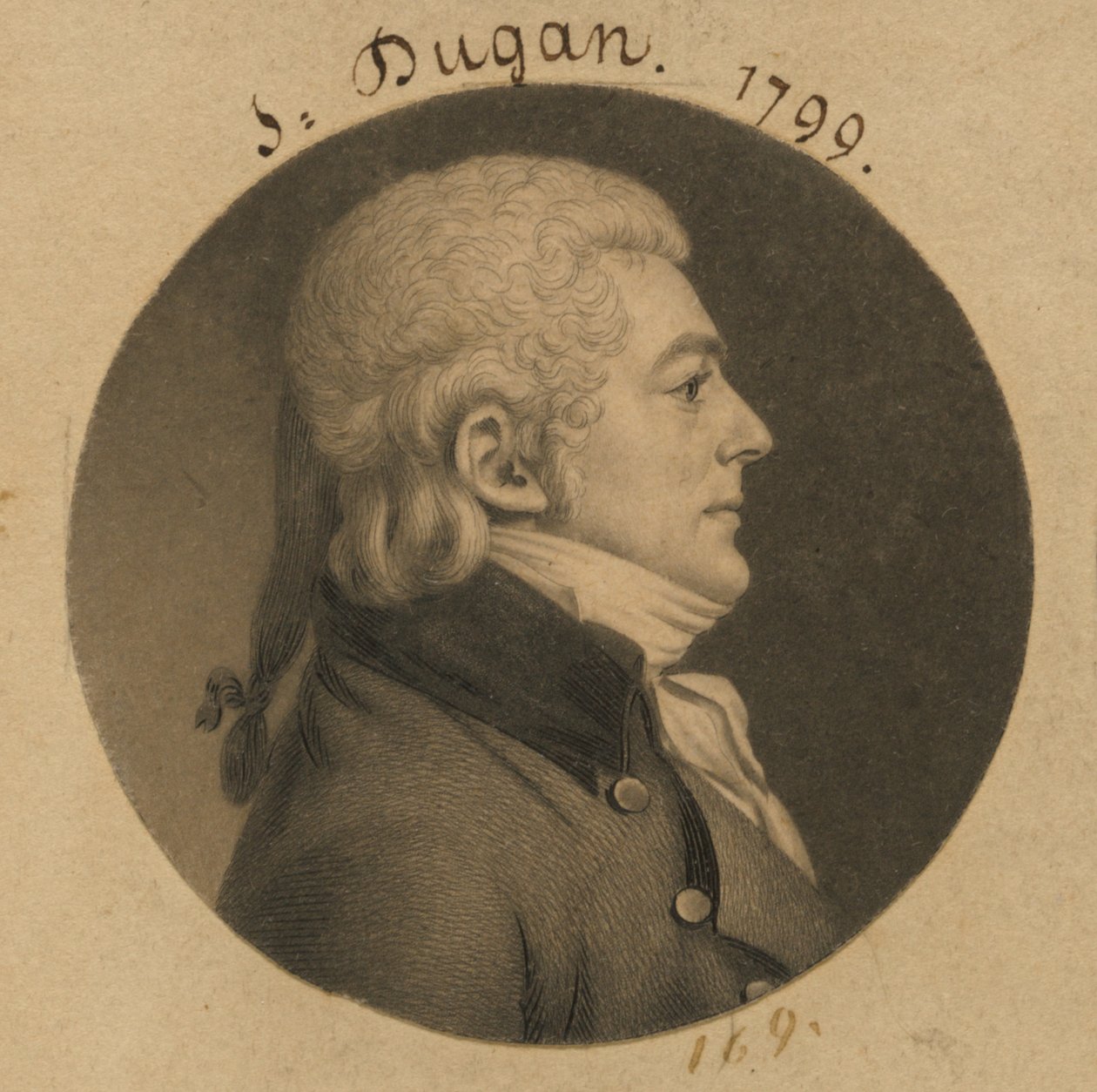 John Dugan autorstwa Charles Balthazar Julien Févret de Saint-Mémin