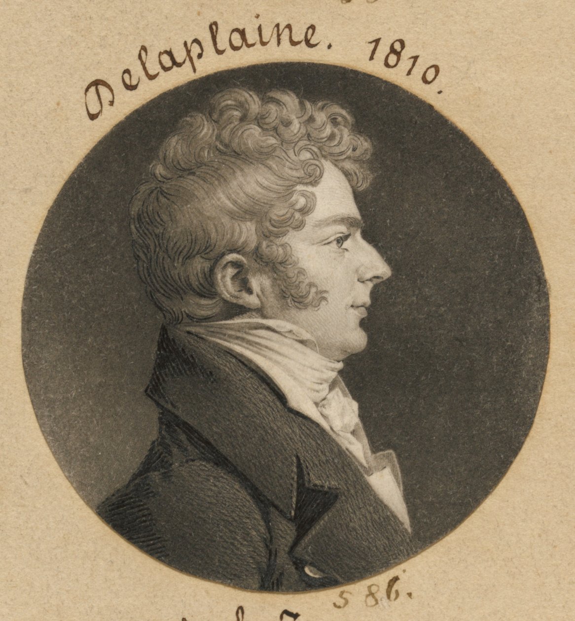 John F. Delaplaine autorstwa Charles Balthazar Julien Févret de Saint-Mémin