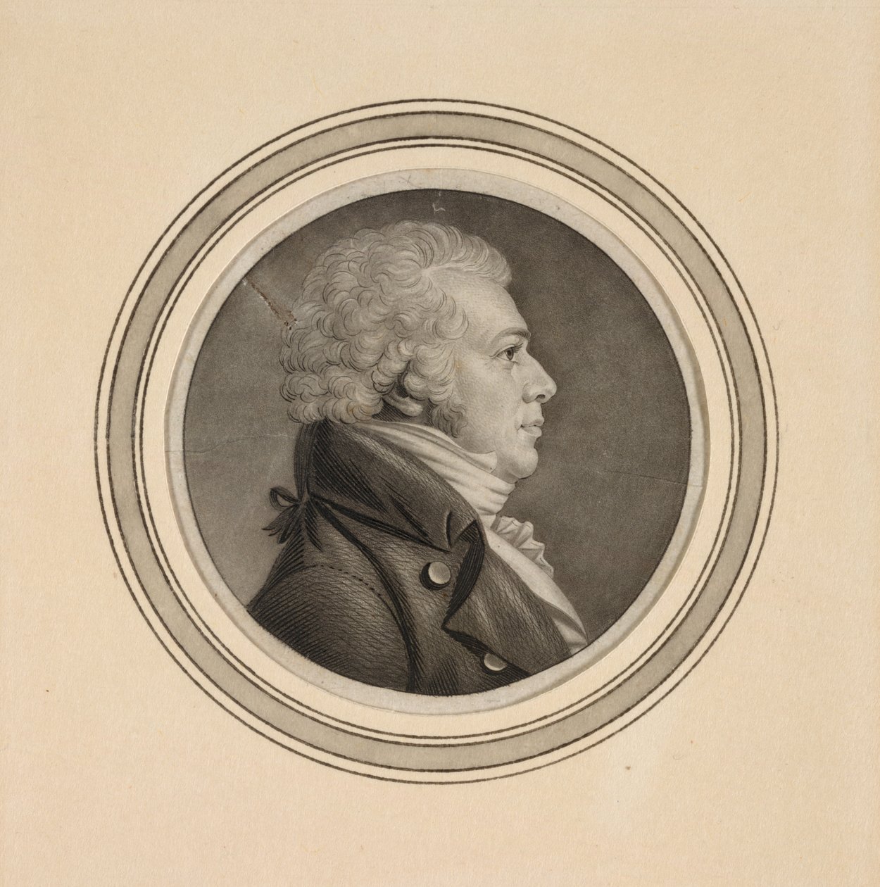John Samuel Sherburne autorstwa Charles Balthazar Julien Févret de Saint-Mémin