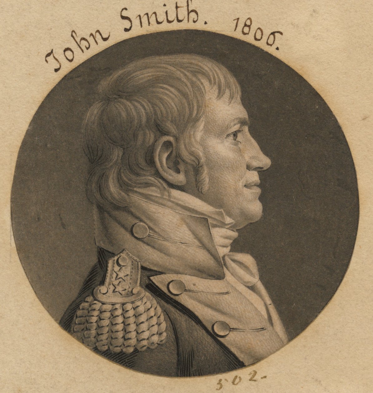 John Smith autorstwa Charles Balthazar Julien Févret de Saint-Mémin