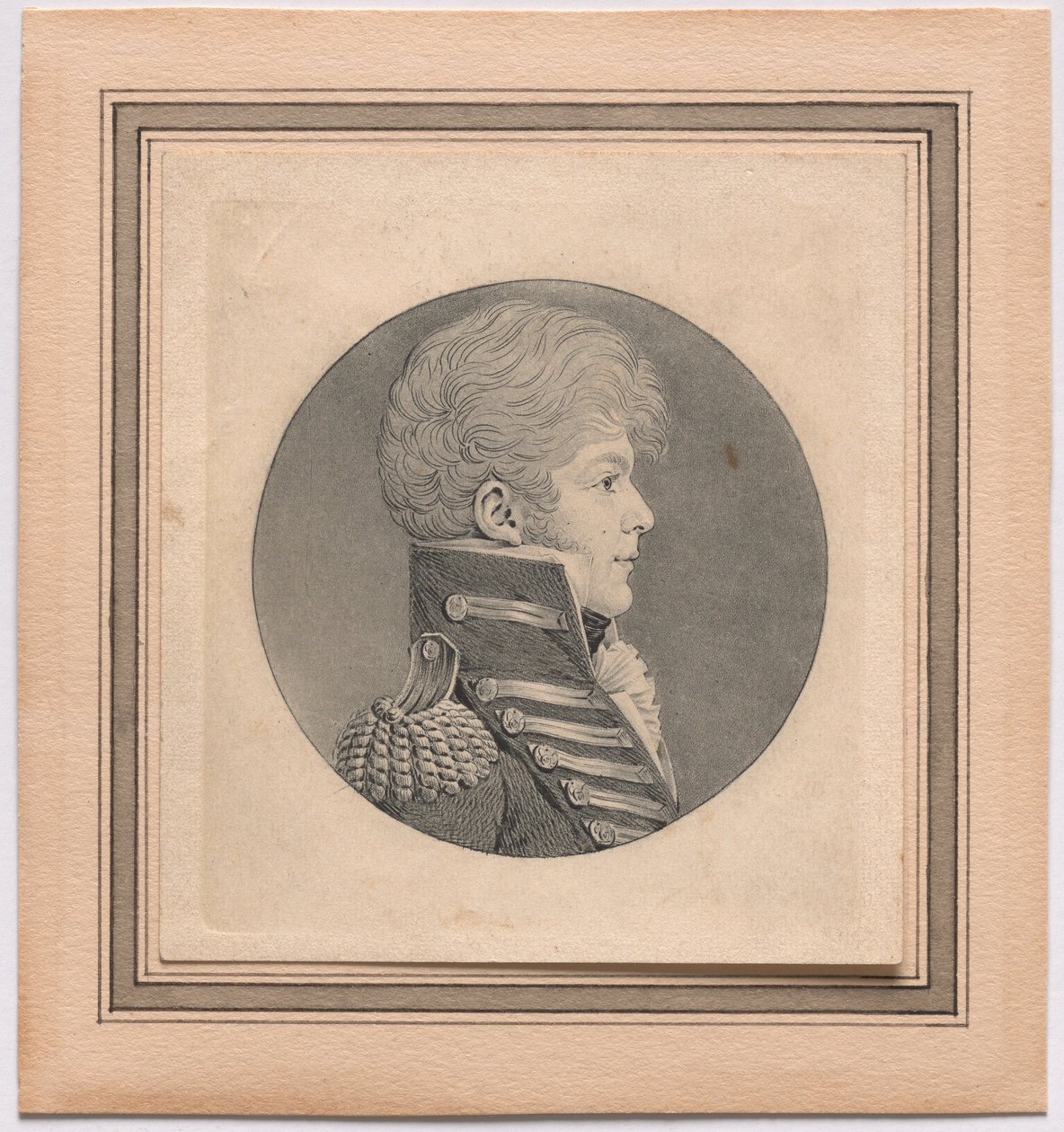 John Trippe autorstwa Charles Balthazar Julien Févret de Saint-Mémin