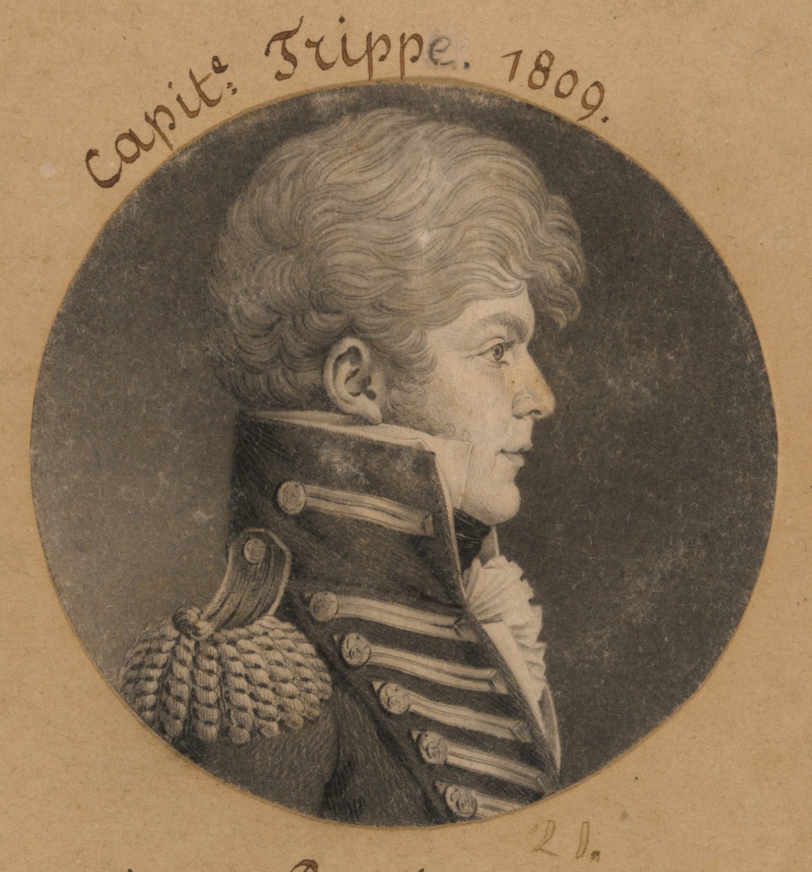 John Trippe autorstwa Charles Balthazar Julien Févret de Saint-Mémin