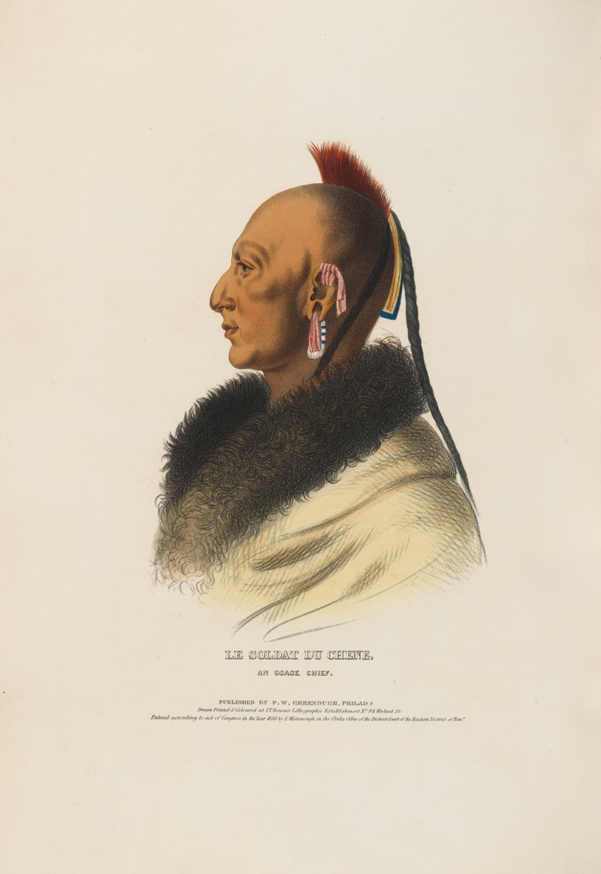 Le Soldat du Chêne - Wódz Osagów autorstwa Charles Balthazar Julien Févret de Saint-Mémin