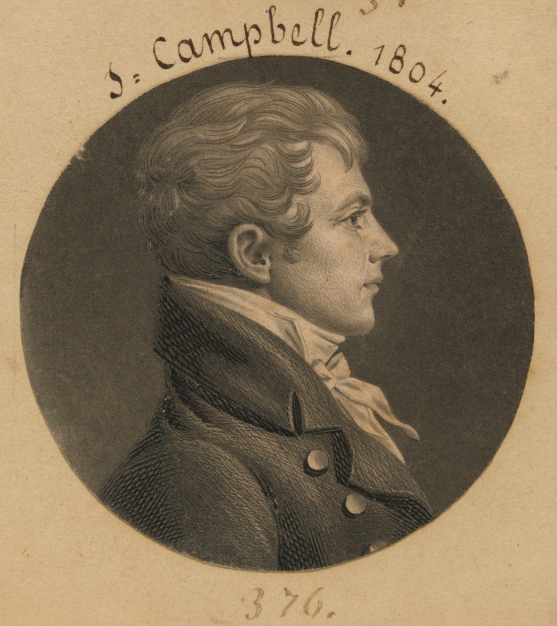 Levin Hicks Campbell autorstwa Charles Balthazar Julien Févret de Saint-Mémin