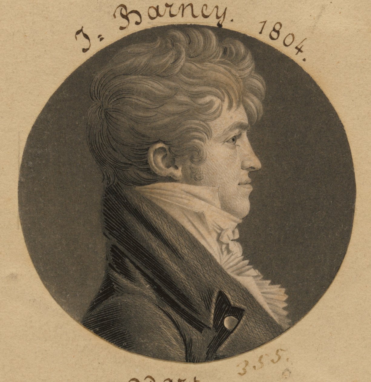 Louis Barney autorstwa Charles Balthazar Julien Févret de Saint-Mémin