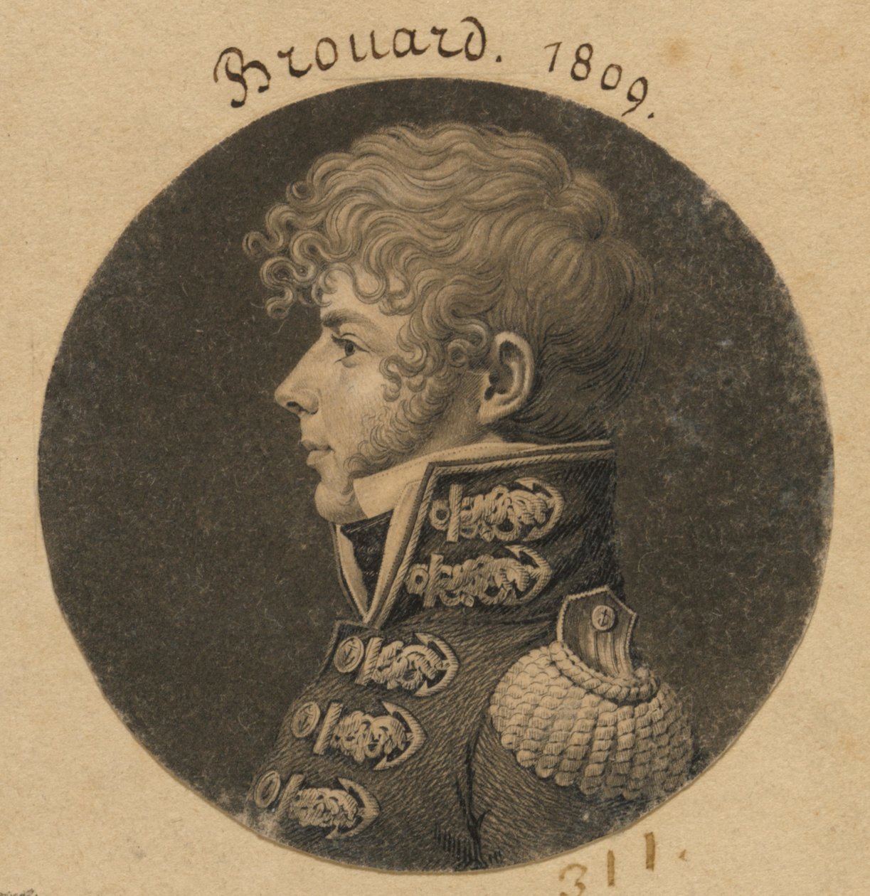 Michel Angelique Brouard autorstwa Charles Balthazar Julien Févret de Saint-Mémin