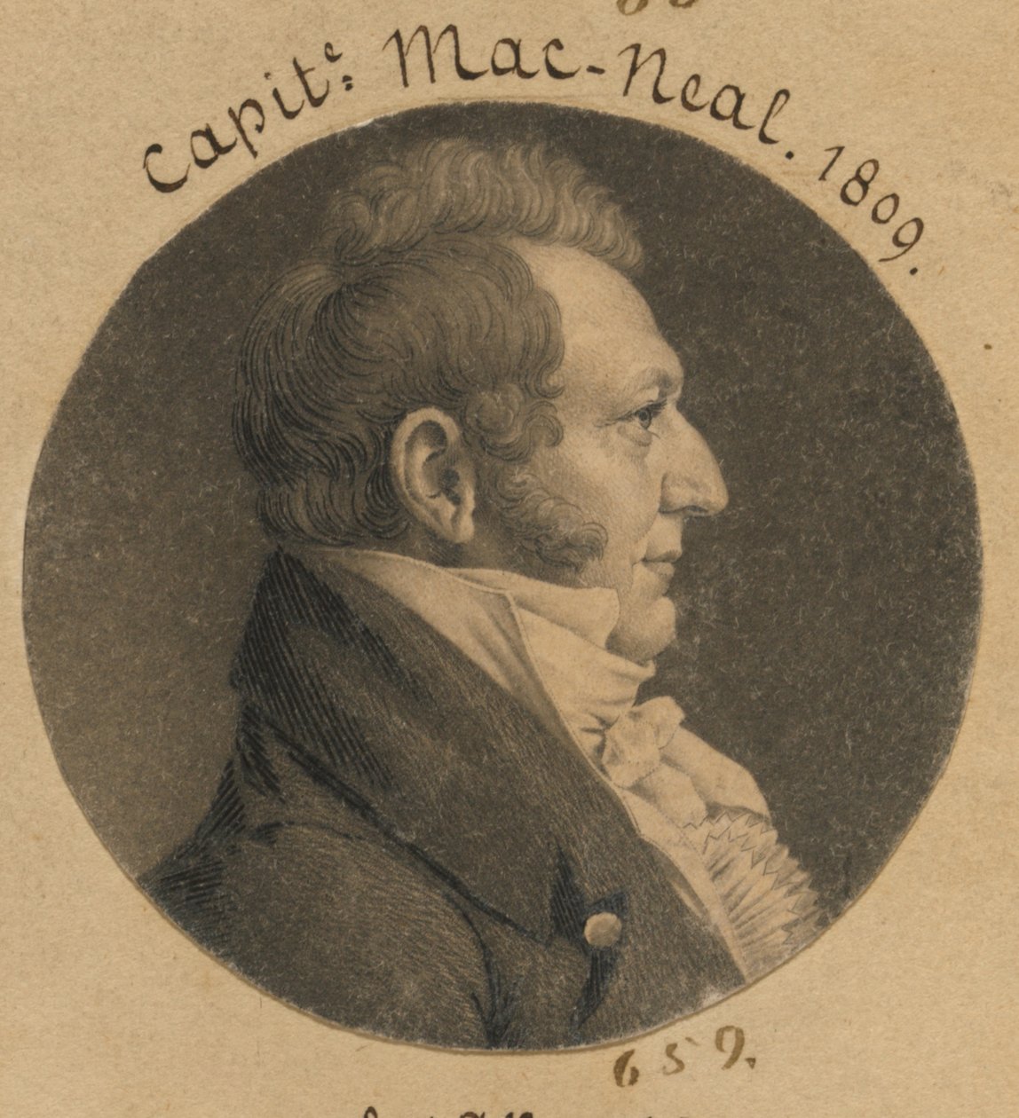 Neil McNeill autorstwa Charles Balthazar Julien Févret de Saint-Mémin