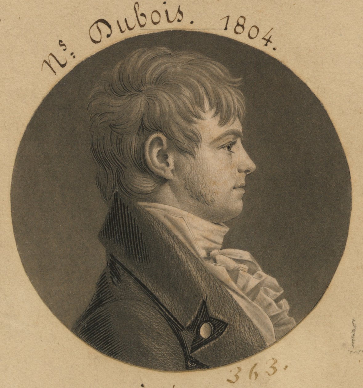Nicholas DuBois autorstwa Charles Balthazar Julien Févret de Saint-Mémin