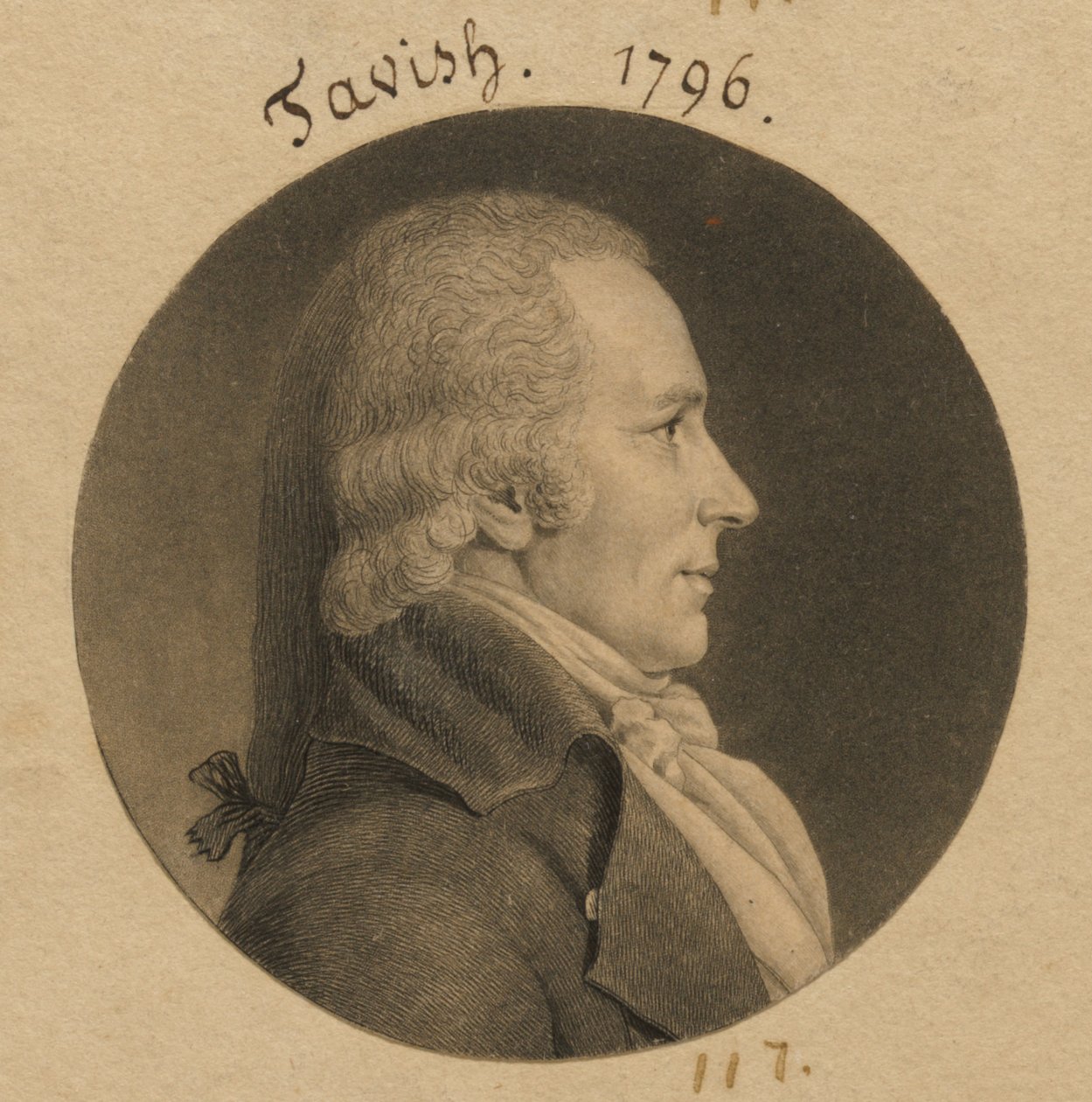 Prawdopodobnie Tavish lub John McTavish autorstwa Charles Balthazar Julien Févret de Saint-Mémin