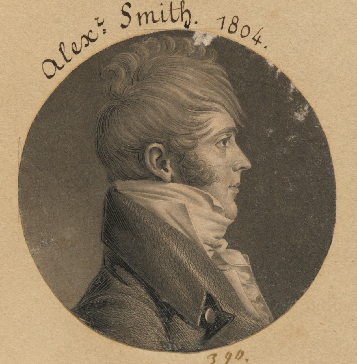 Prawdopodobnie Alexander Smith autorstwa Charles Balthazar Julien Févret de Saint-Mémin