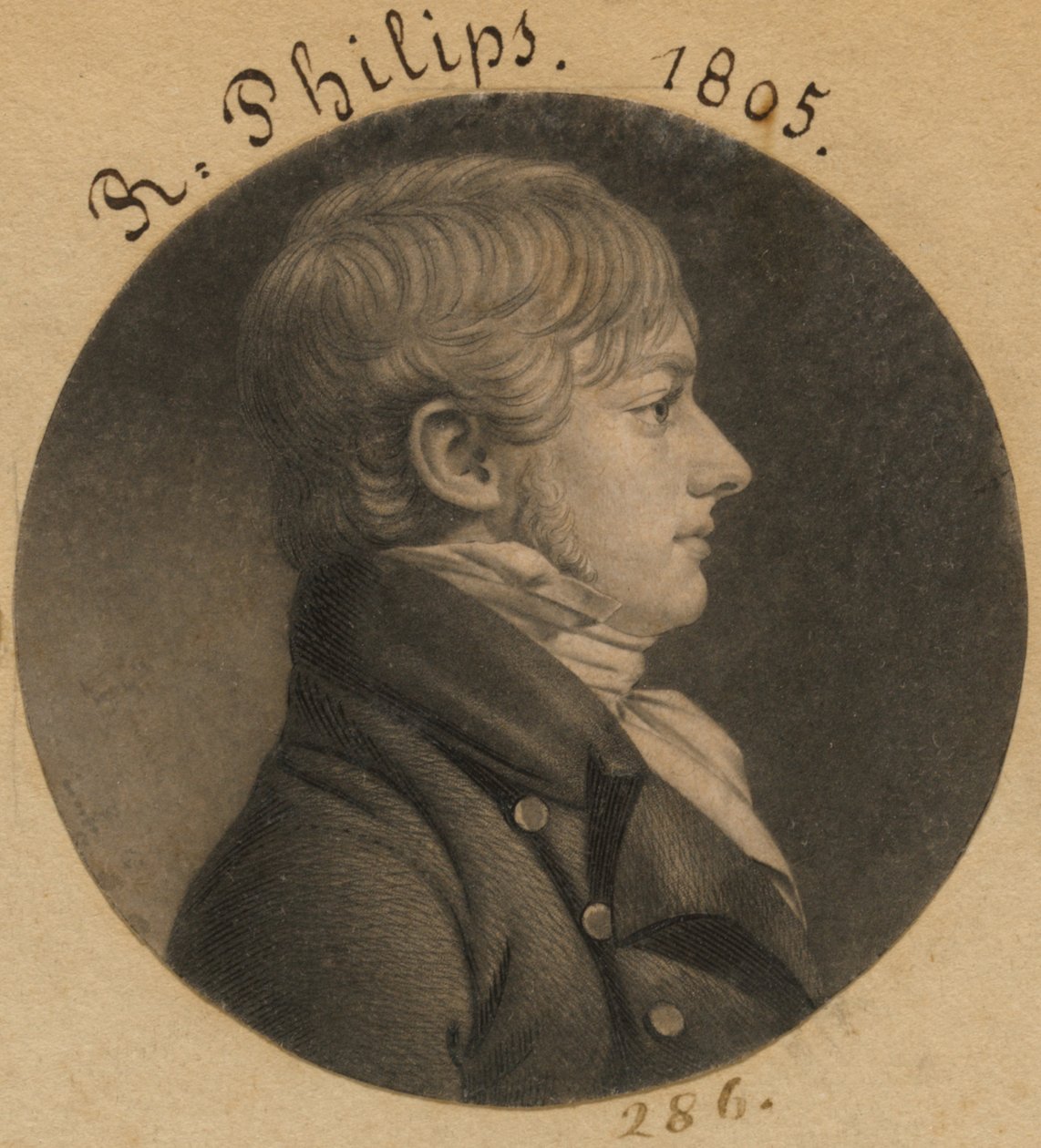 R. Philips autorstwa Charles Balthazar Julien Févret de Saint-Mémin