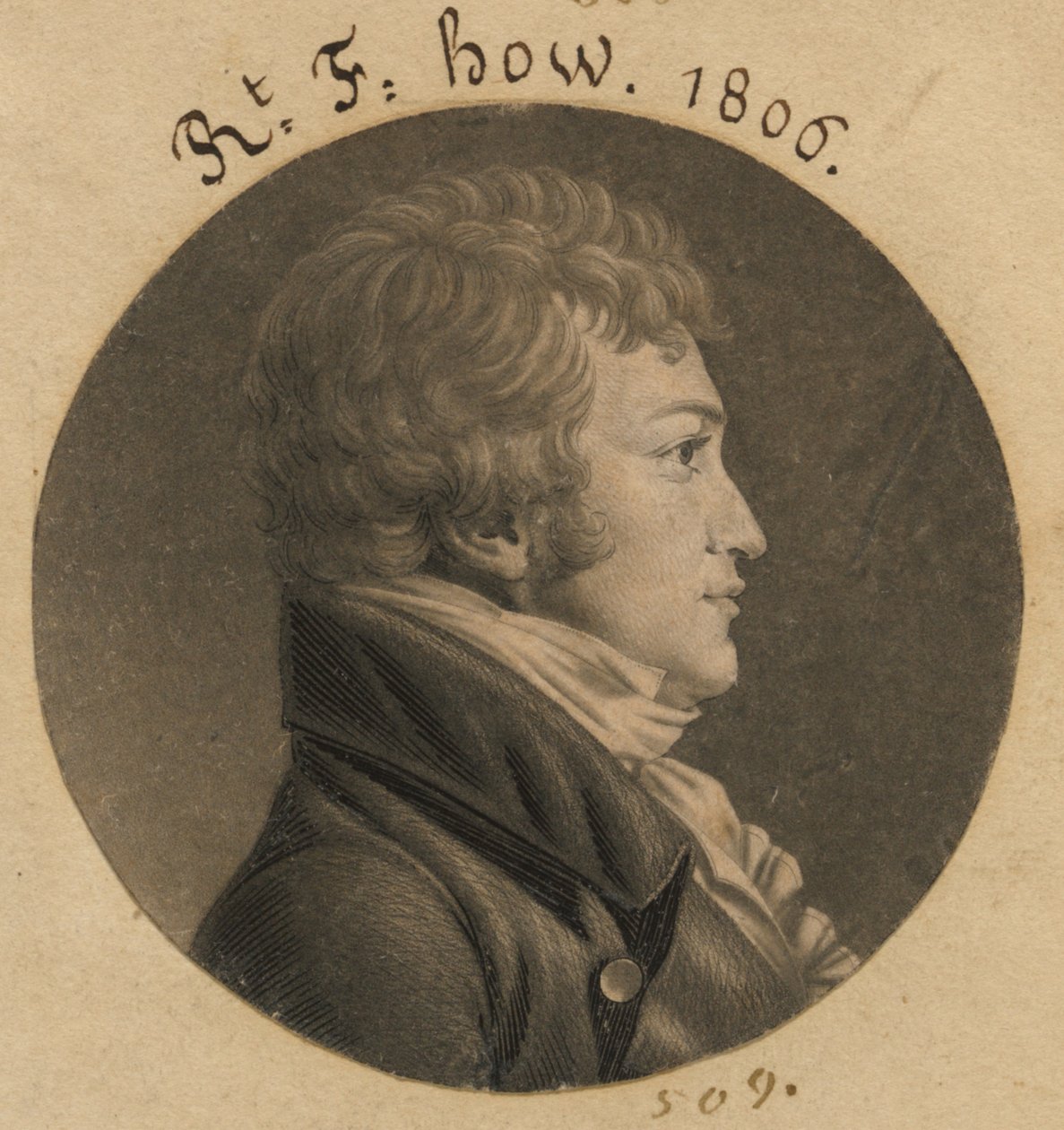 Robert F. How autorstwa Charles Balthazar Julien Févret de Saint-Mémin