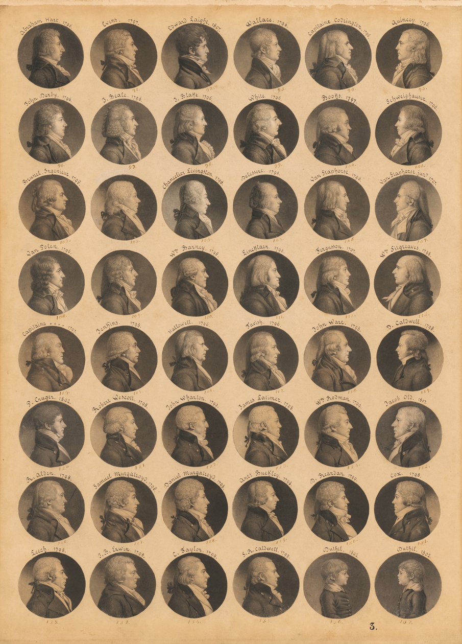 Saint-Mémin Folio 3 autorstwa Charles Balthazar Julien Févret de Saint-Mémin