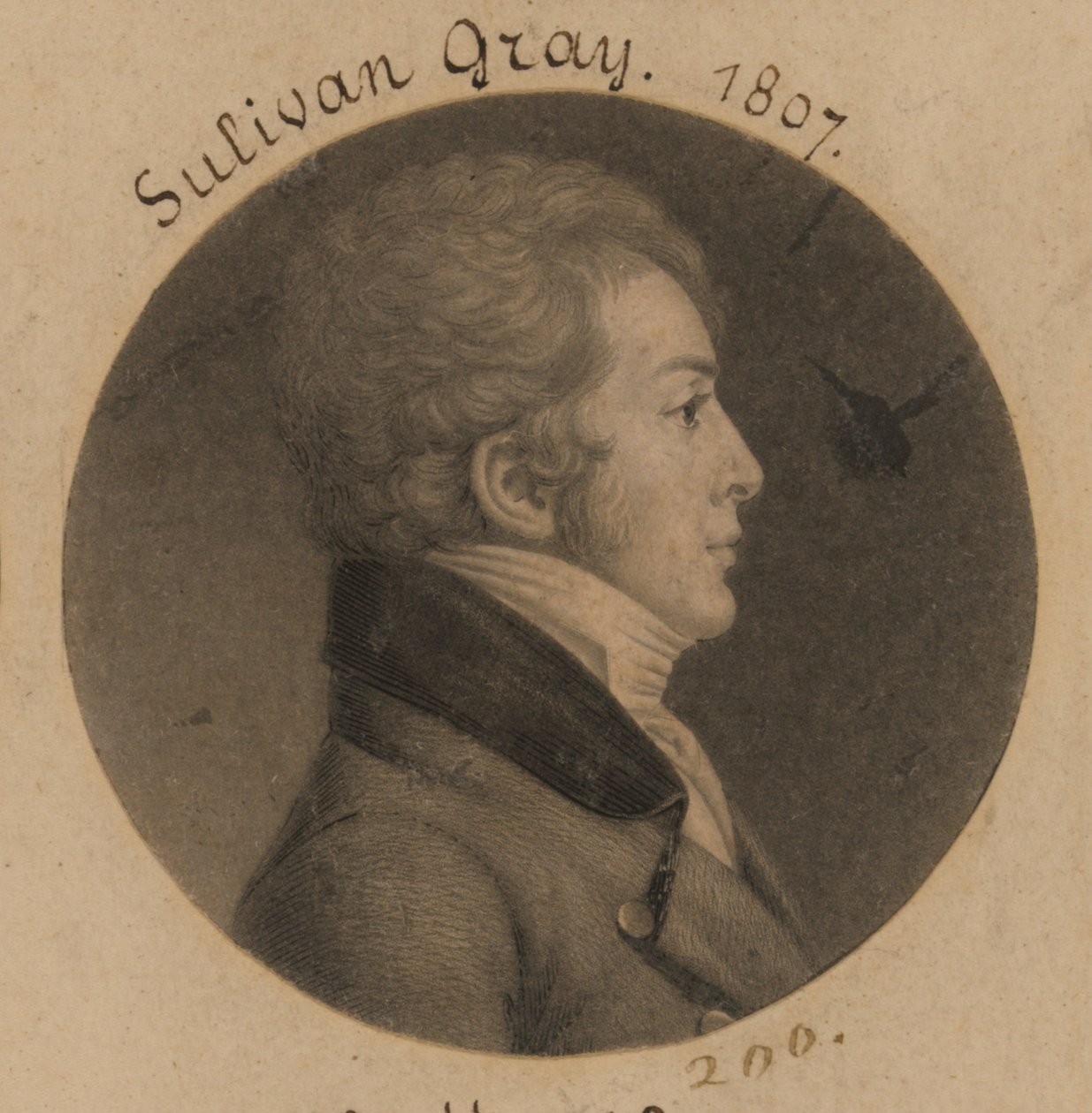 Sulivan Gray autorstwa Charles Balthazar Julien Févret de Saint-Mémin