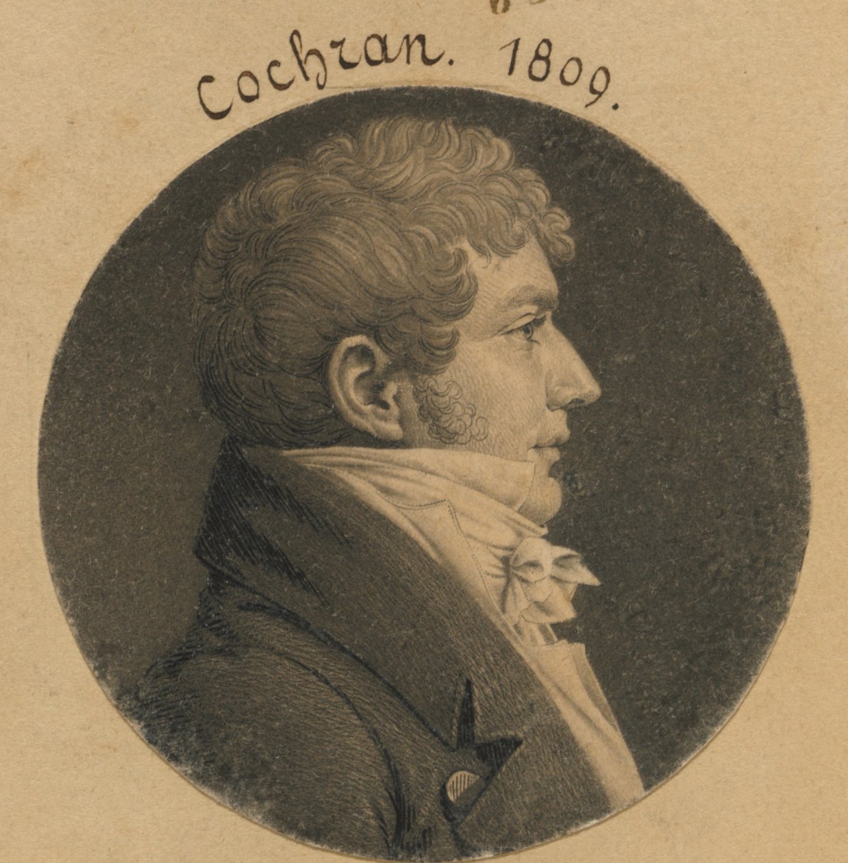 Thomas Cochran autorstwa Charles Balthazar Julien Févret de Saint-Mémin