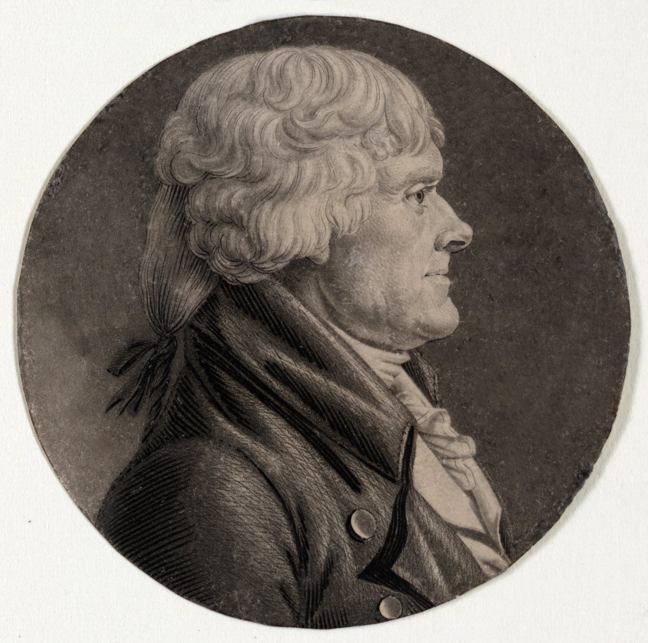 Thomas Jefferson, wyd. 1806. autorstwa Charles Balthazar Julien Fevret de "Saint Mémin 1770 1852".