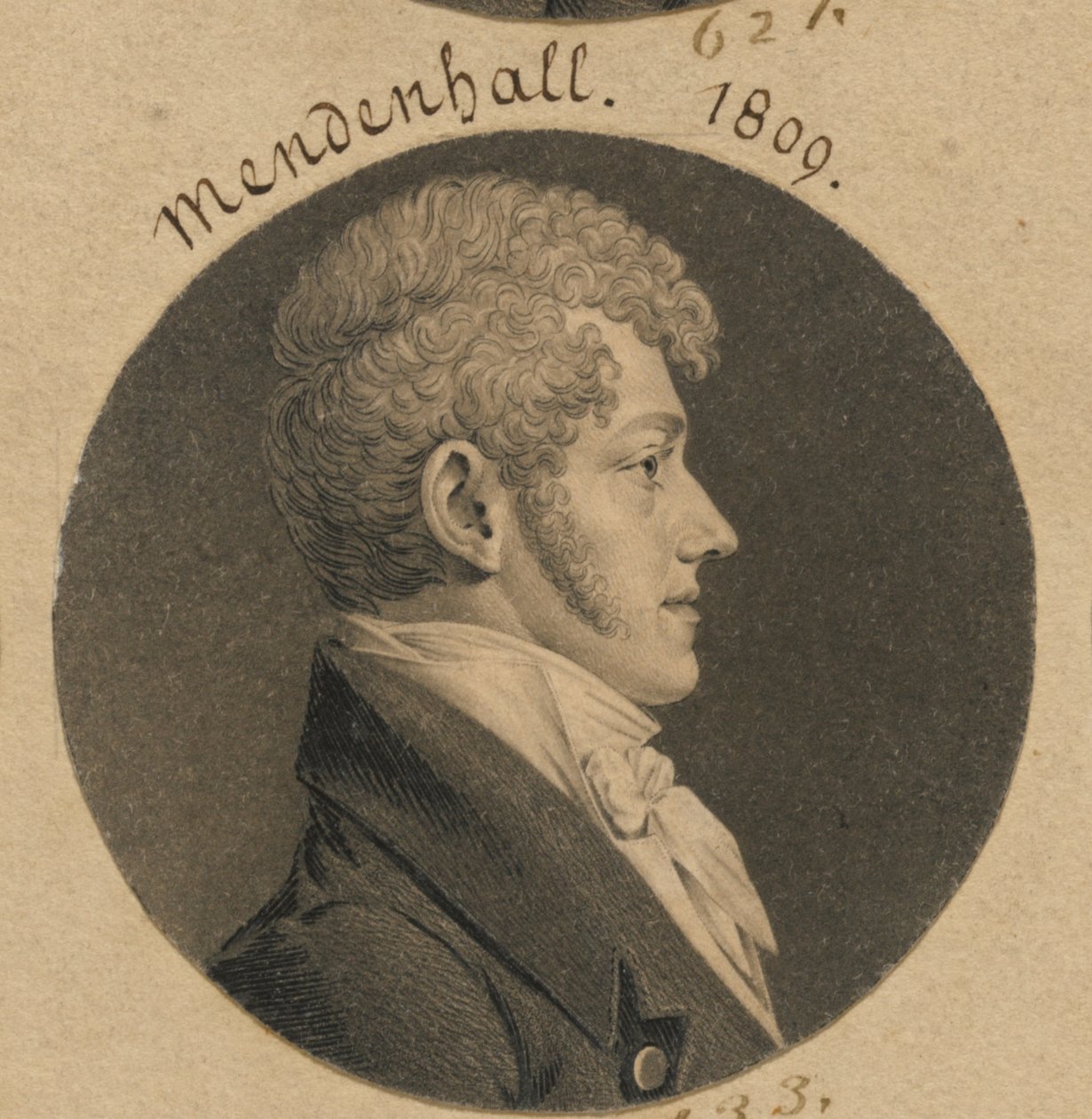 Thomas Mendenhall, Jr. autorstwa Charles Balthazar Julien Févret de Saint-Mémin