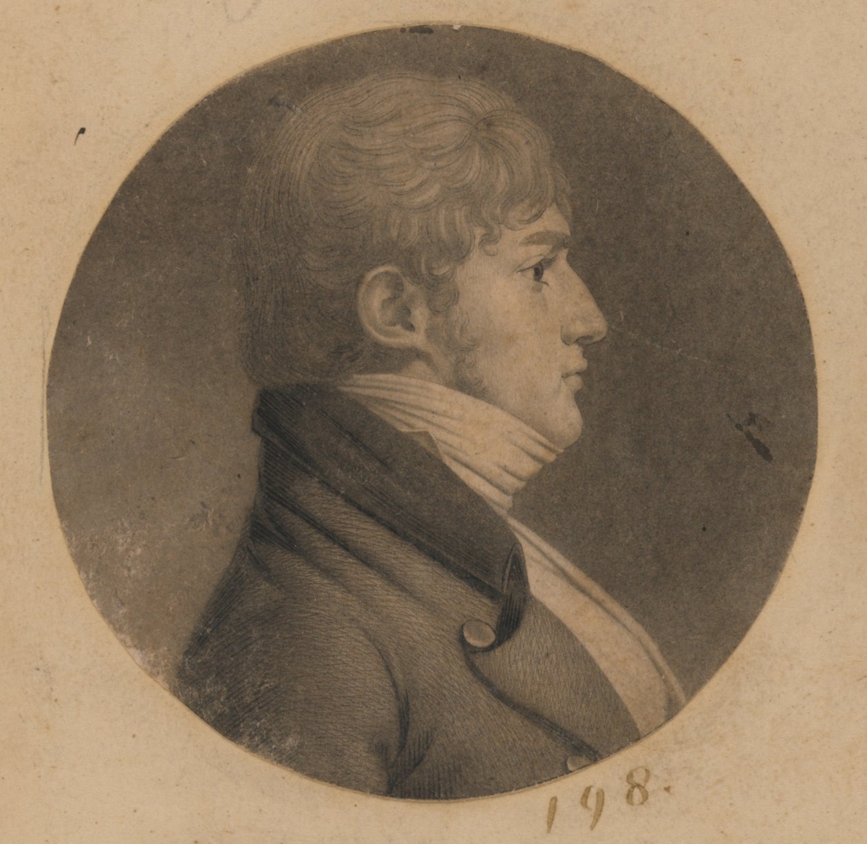 Nieznany mężczyzna autorstwa Charles Balthazar Julien Févret de Saint-Mémin